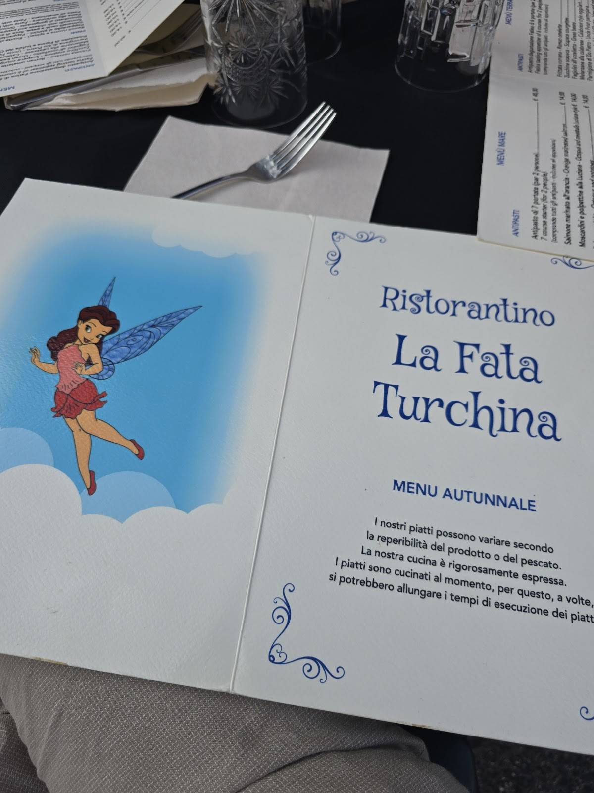 Menu di La Fata Turchina 
