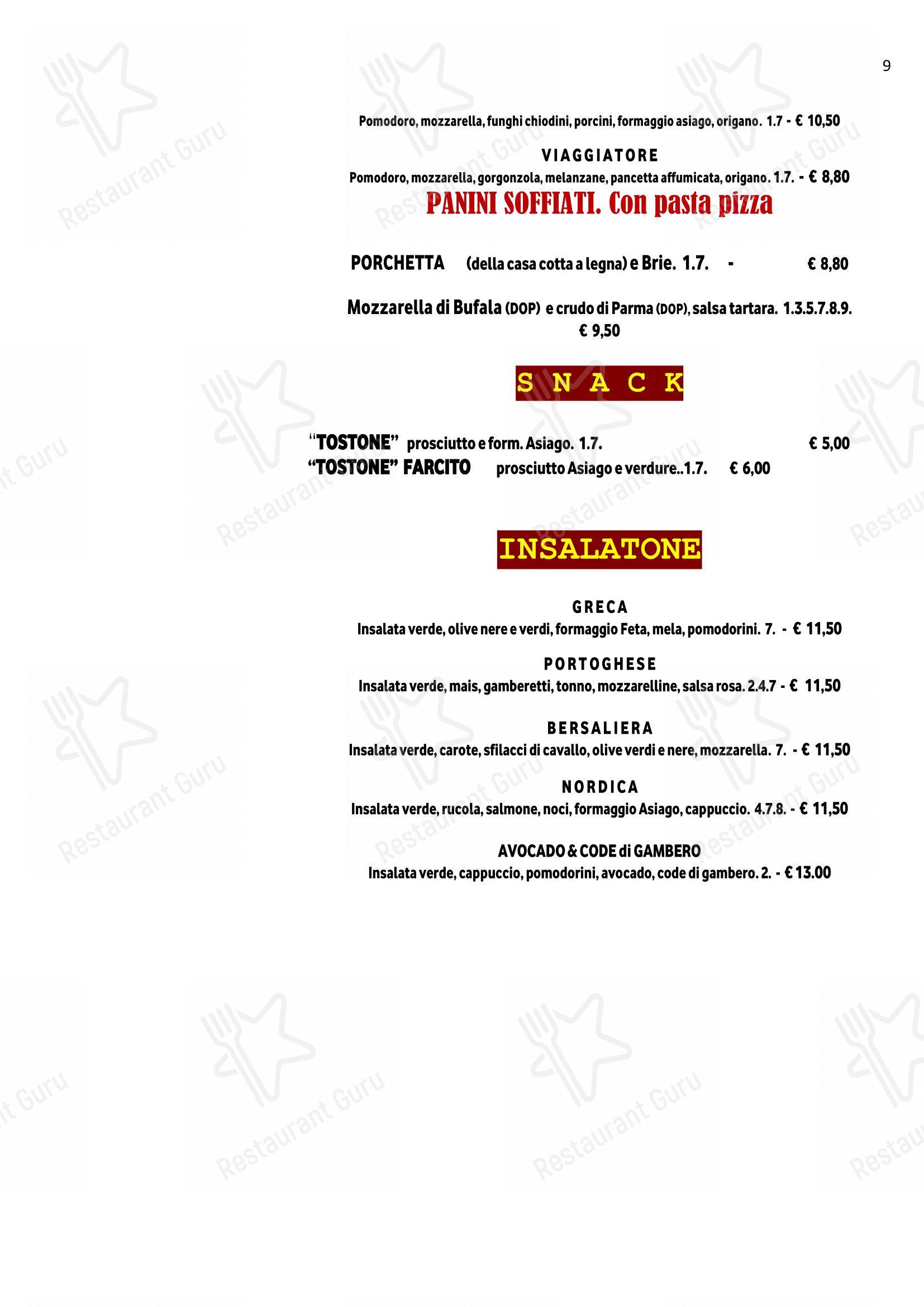 Menu per La Favorita Pizzeria Ristorante pizzeria