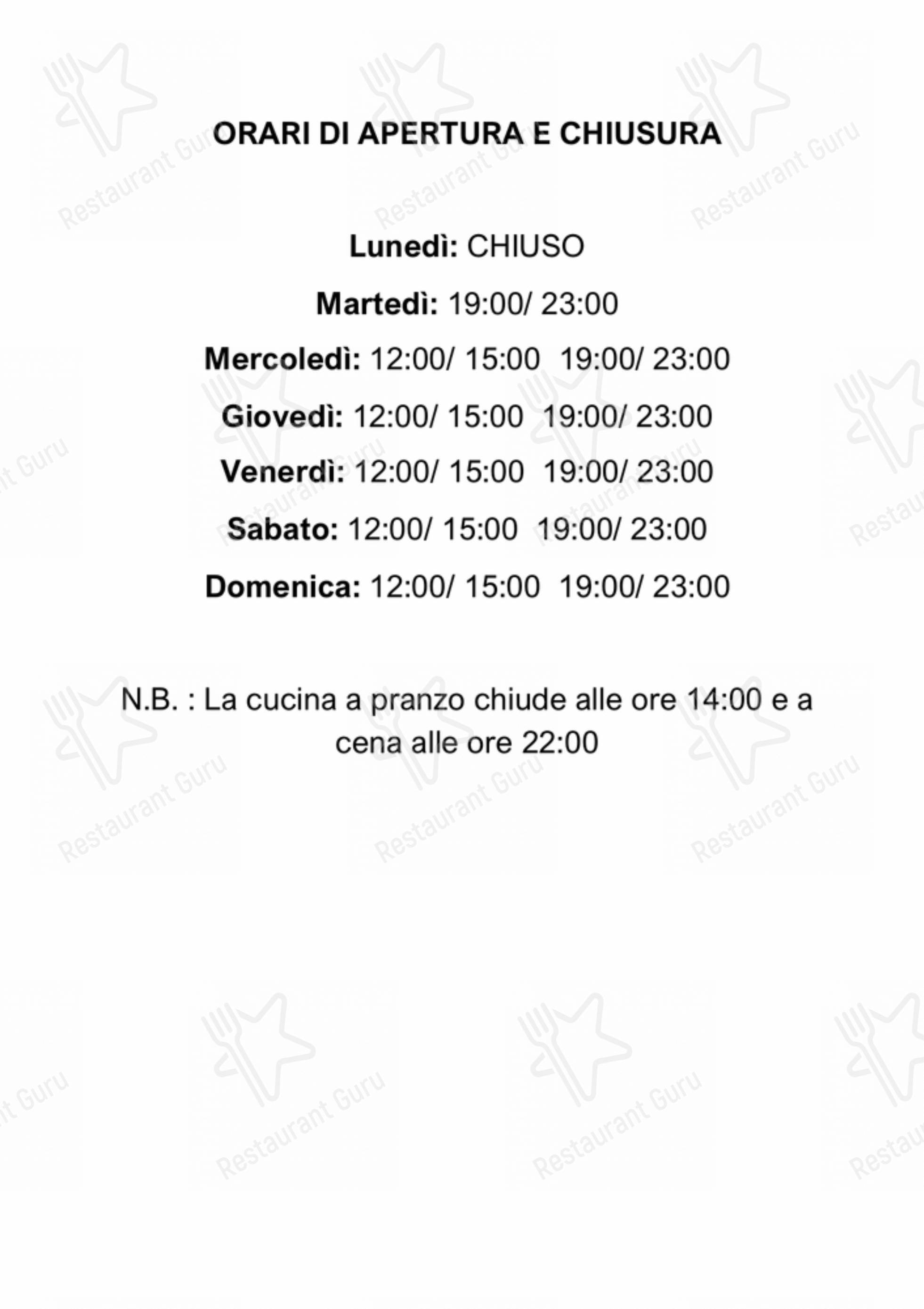 Menu di La Fiera del Gusto - Menu