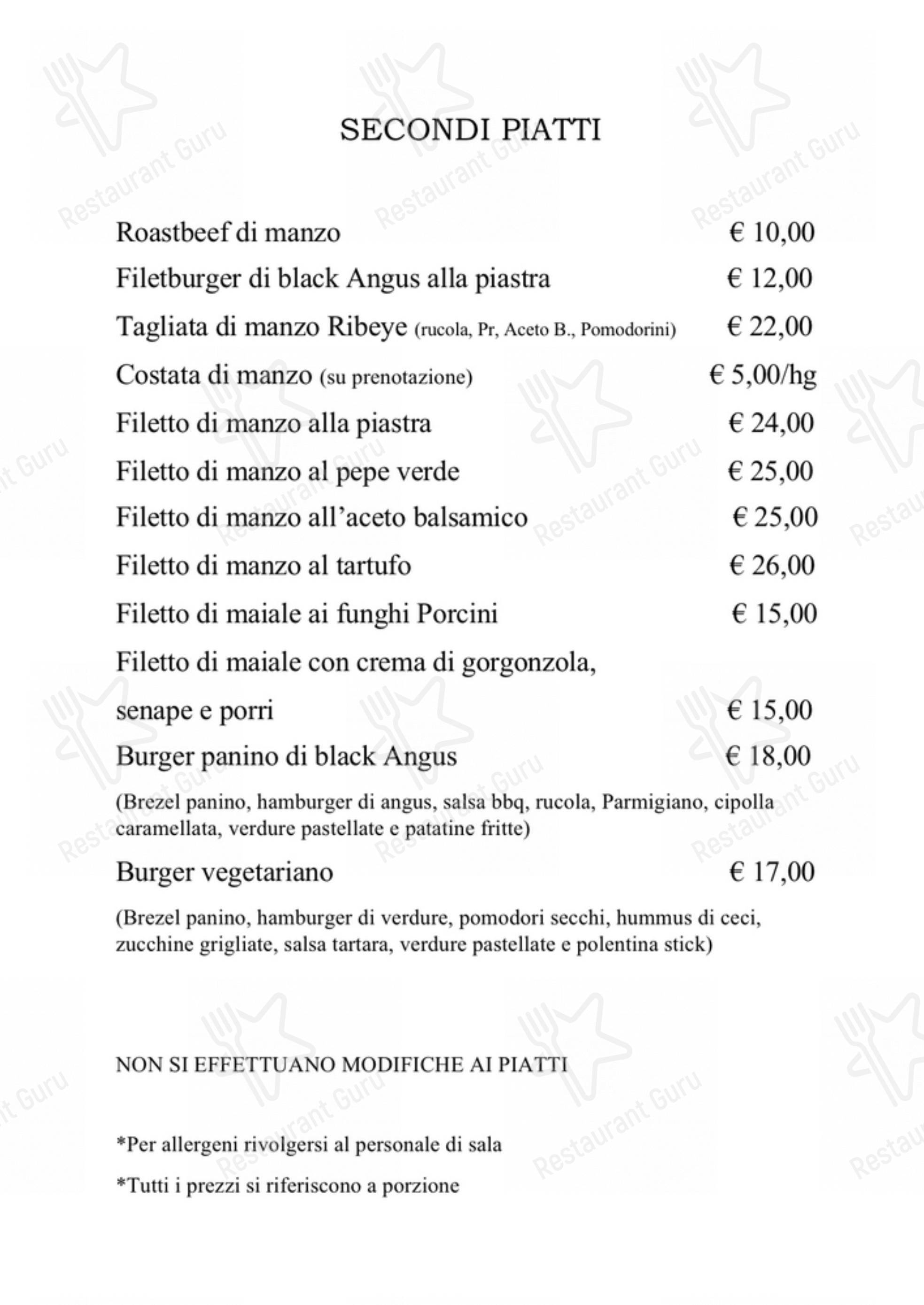 Menu di La Fiera del Gusto - Menu