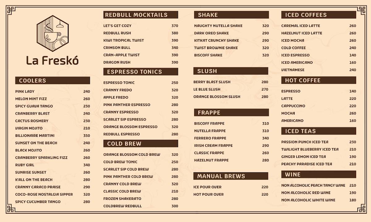 La Freskó menu