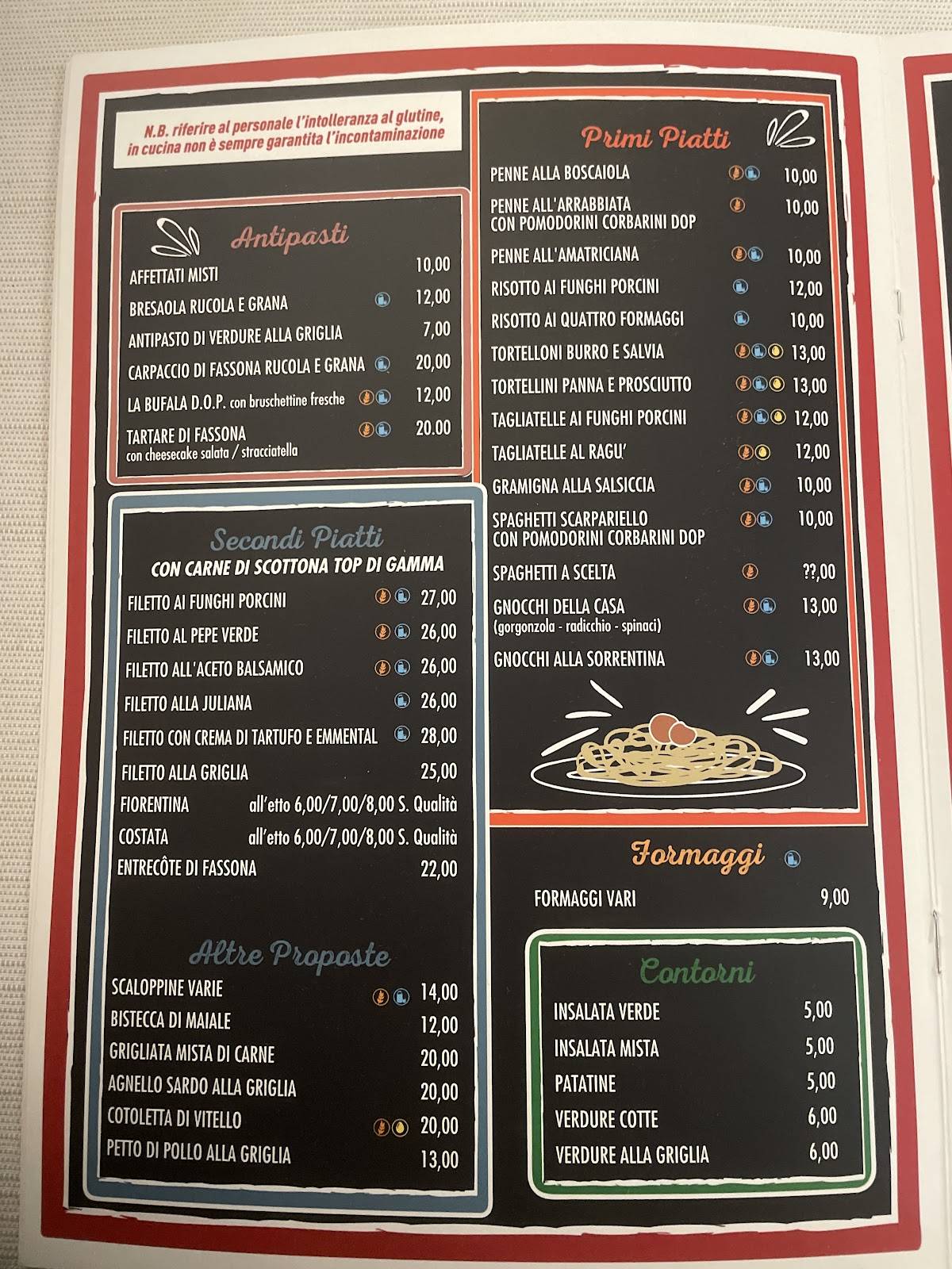 Menu di La Griglia 