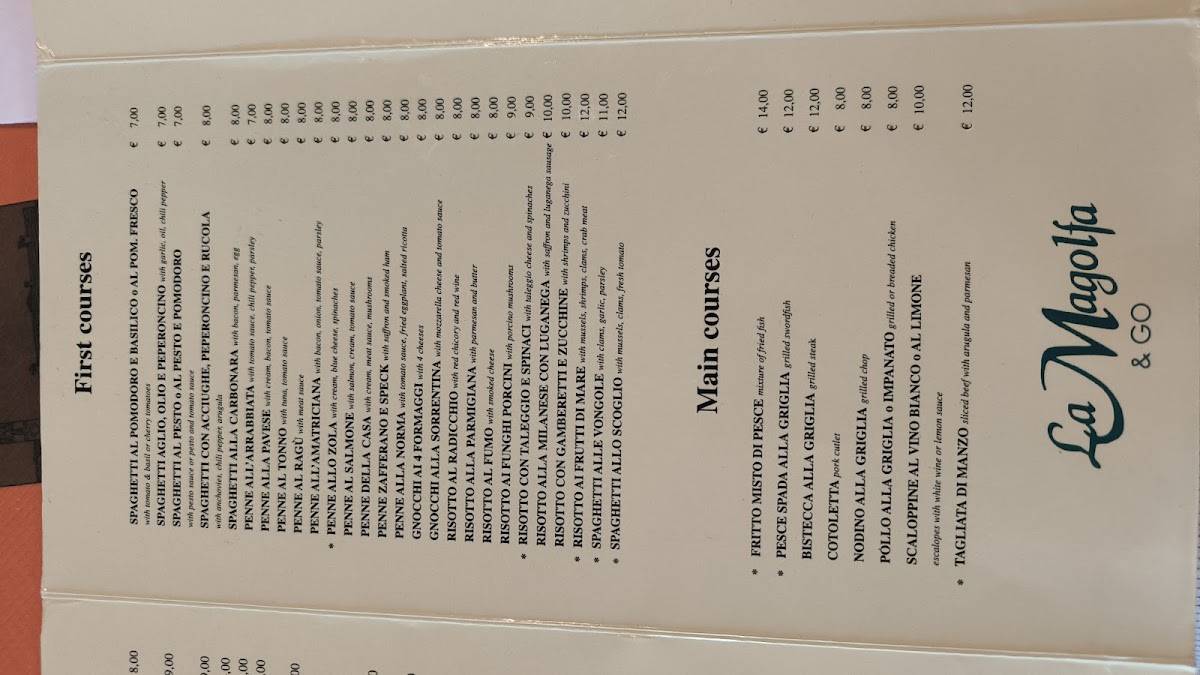 Menu di La Magolfa & Go - Darsena 