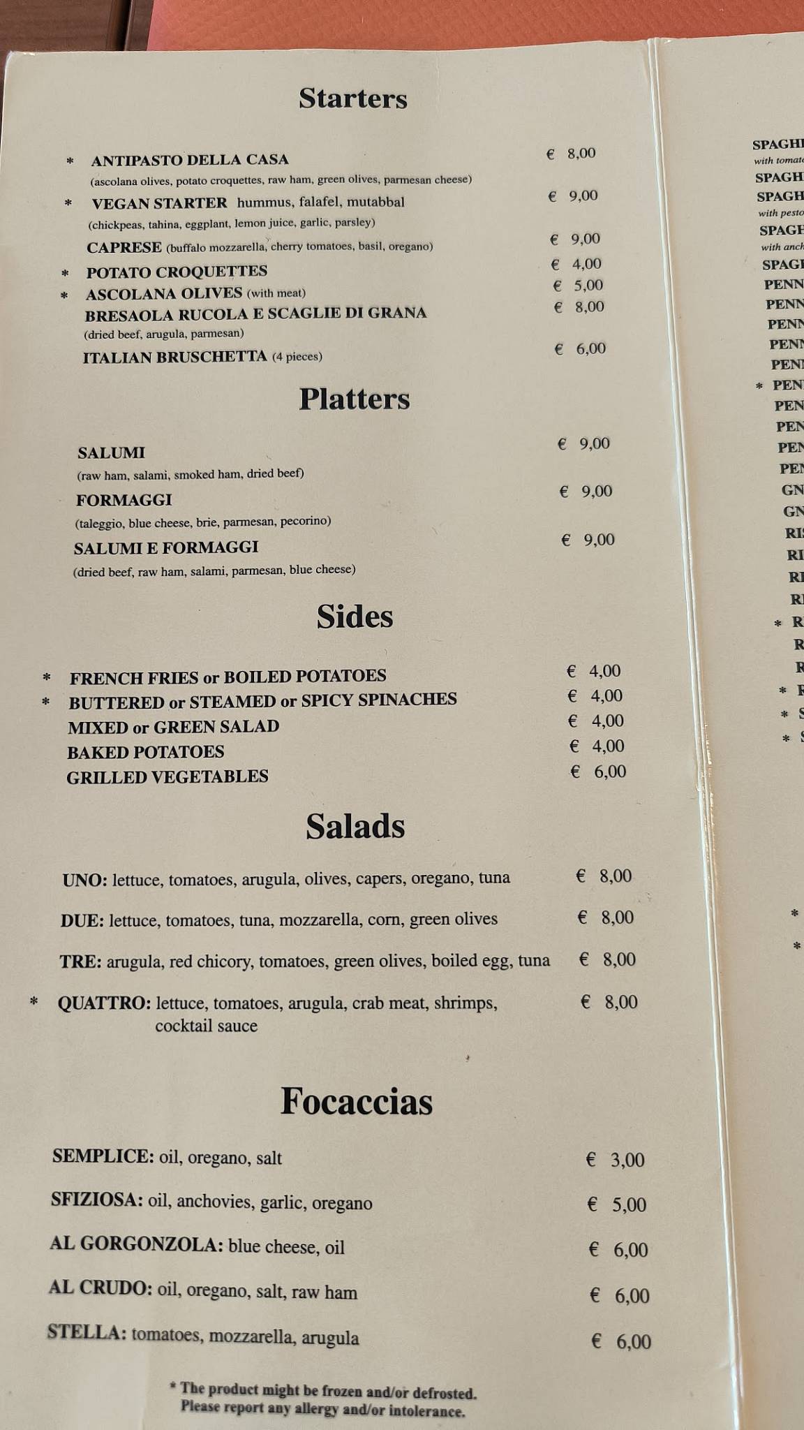 Menu di La Magolfa & Go - Darsena 