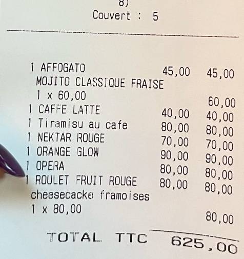 Menu de La Maison Fresh & Bio