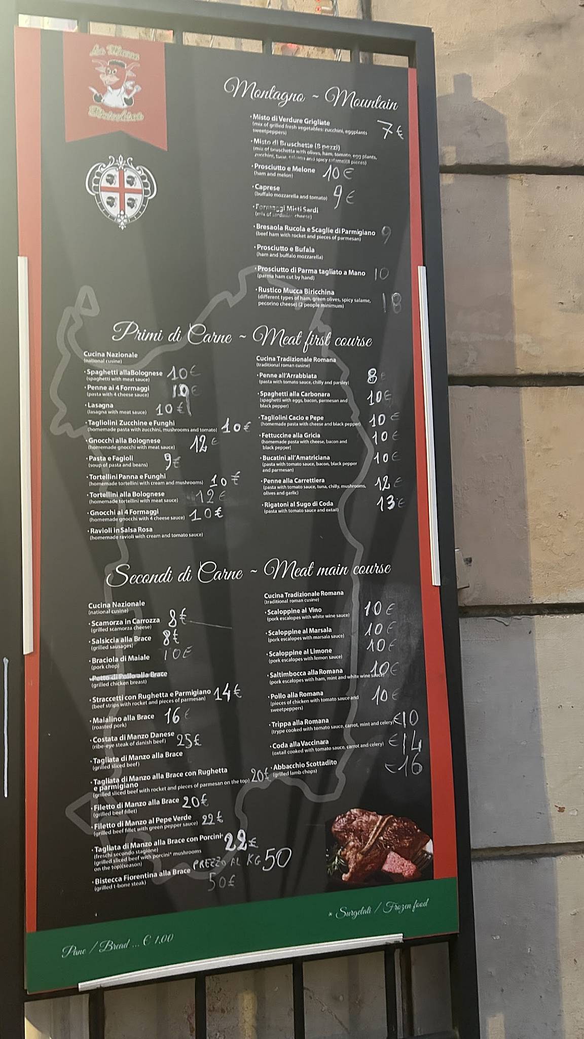 Menu di La Mucca Biricchina 