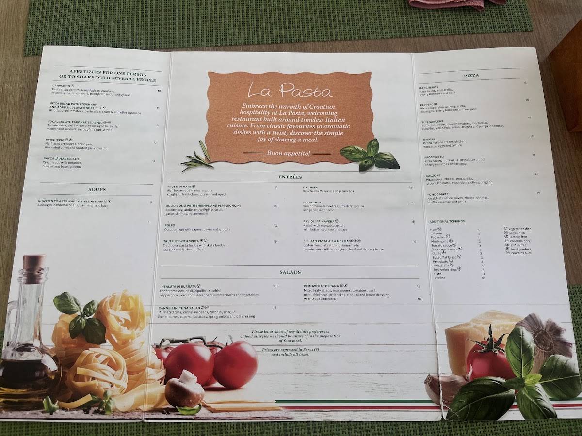 Menu di La Pasta 