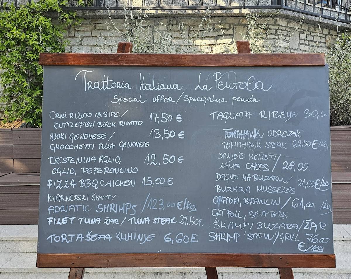 Menu di La Pentola Trattoria Rabac 