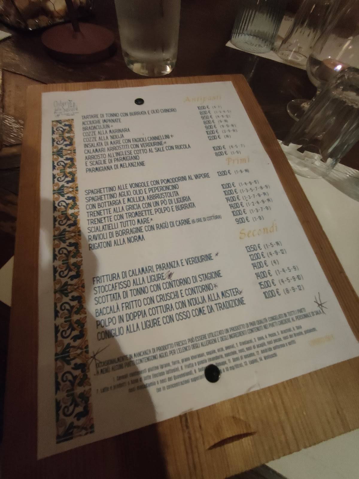 Menu di La Piazzetta 