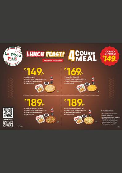 La Pino’z Pizza – Singanpor, Ved Road menu