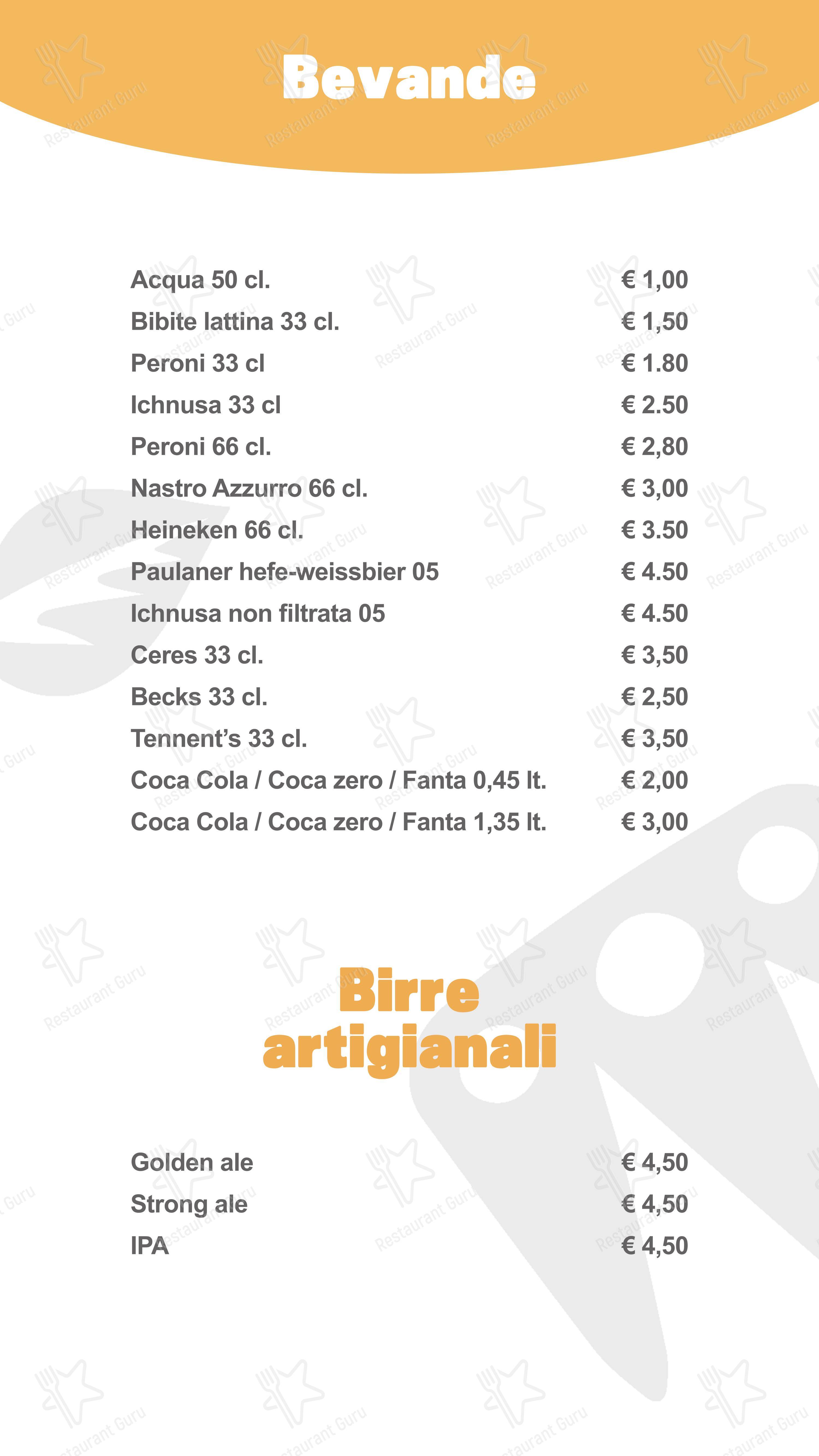 Menu per La Pizza a Casa tiburtina in Roma