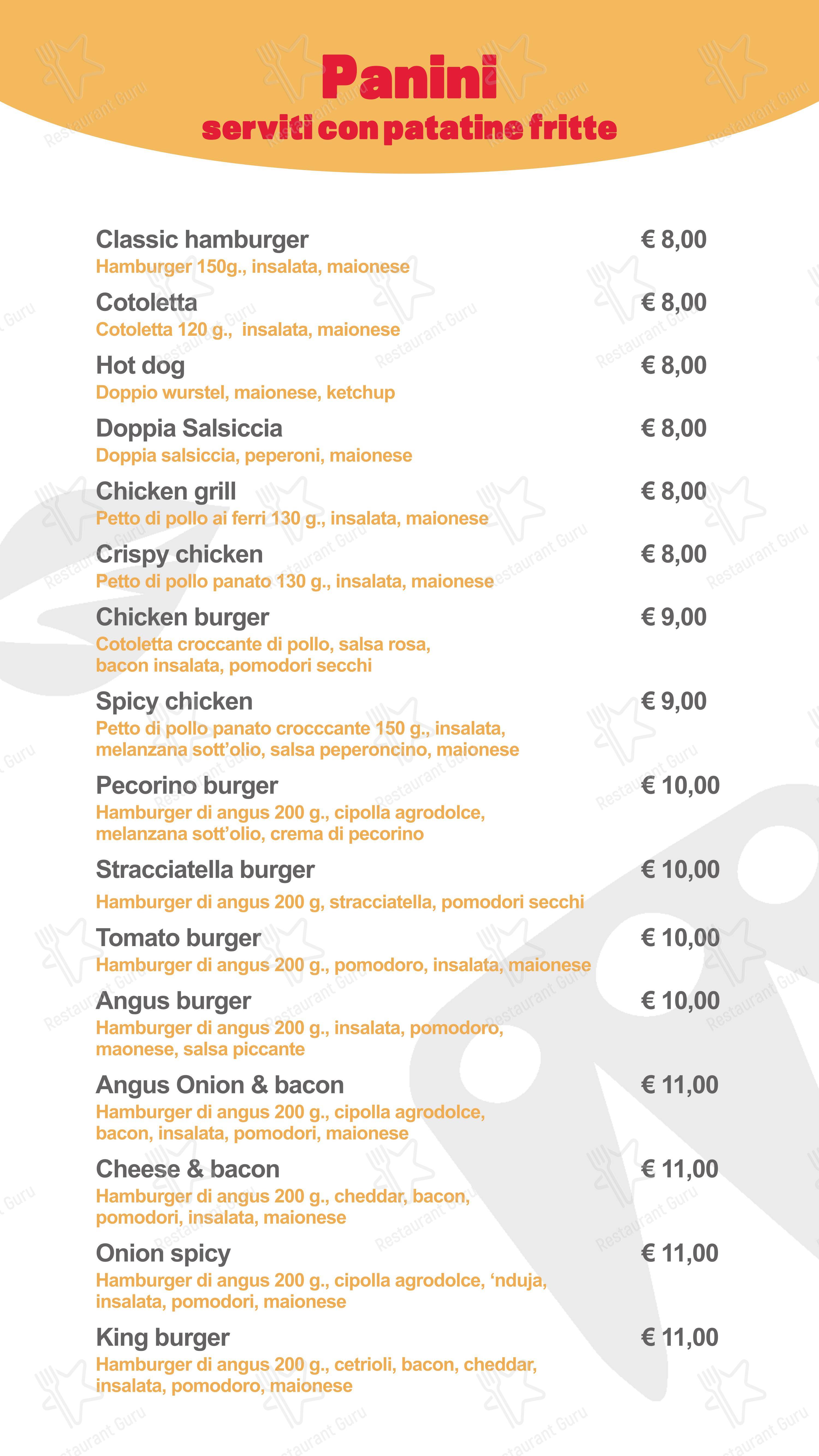 Menu per La Pizza a Casa tiburtina pizzeria