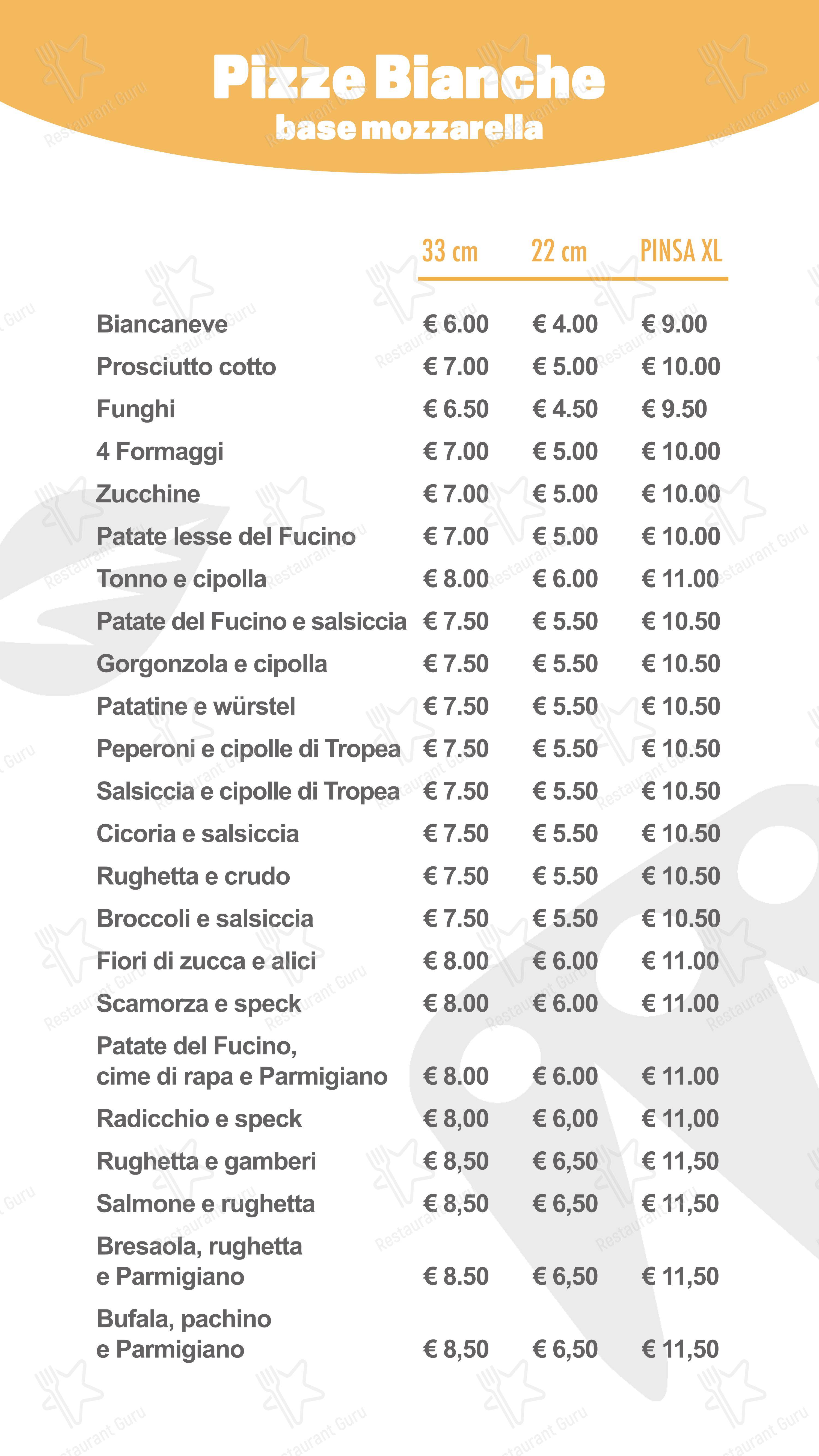 La Pizza a Casa tiburtina in Roma - Menu