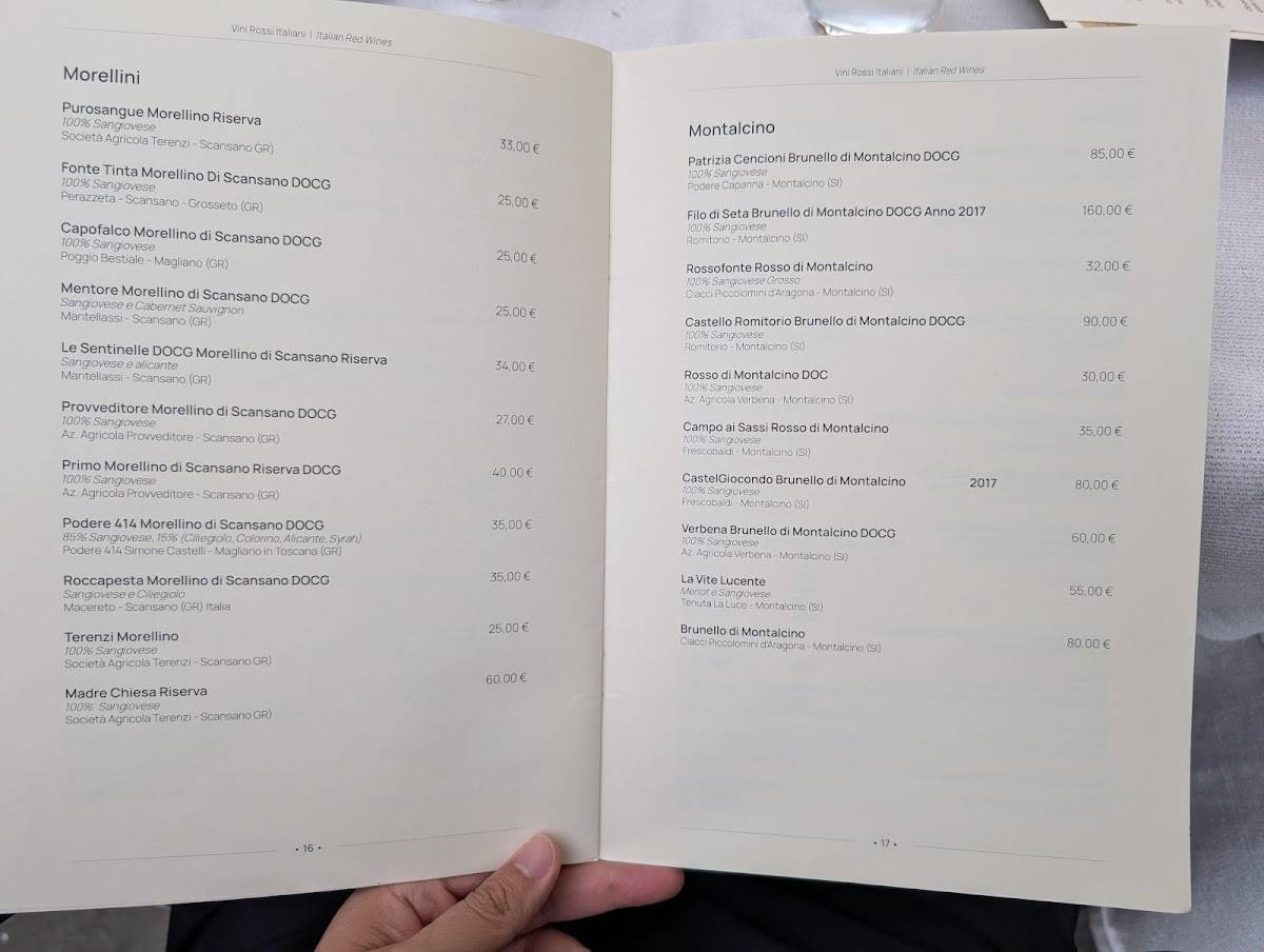 Menu di La Rocca Restaurant 