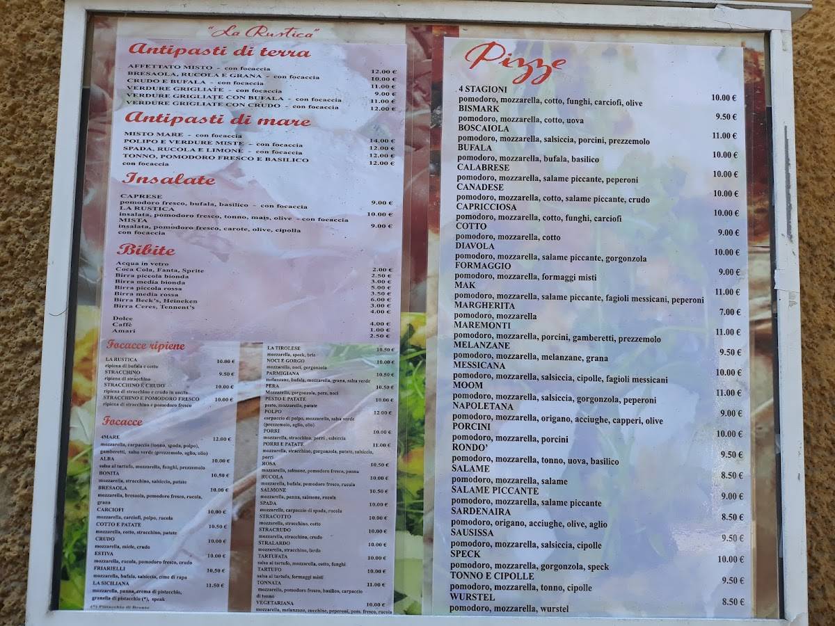 La rustica menu discount