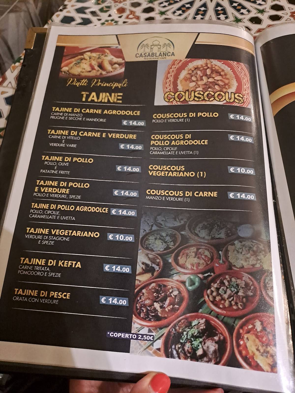 Menu di Ristorante Casablanca 