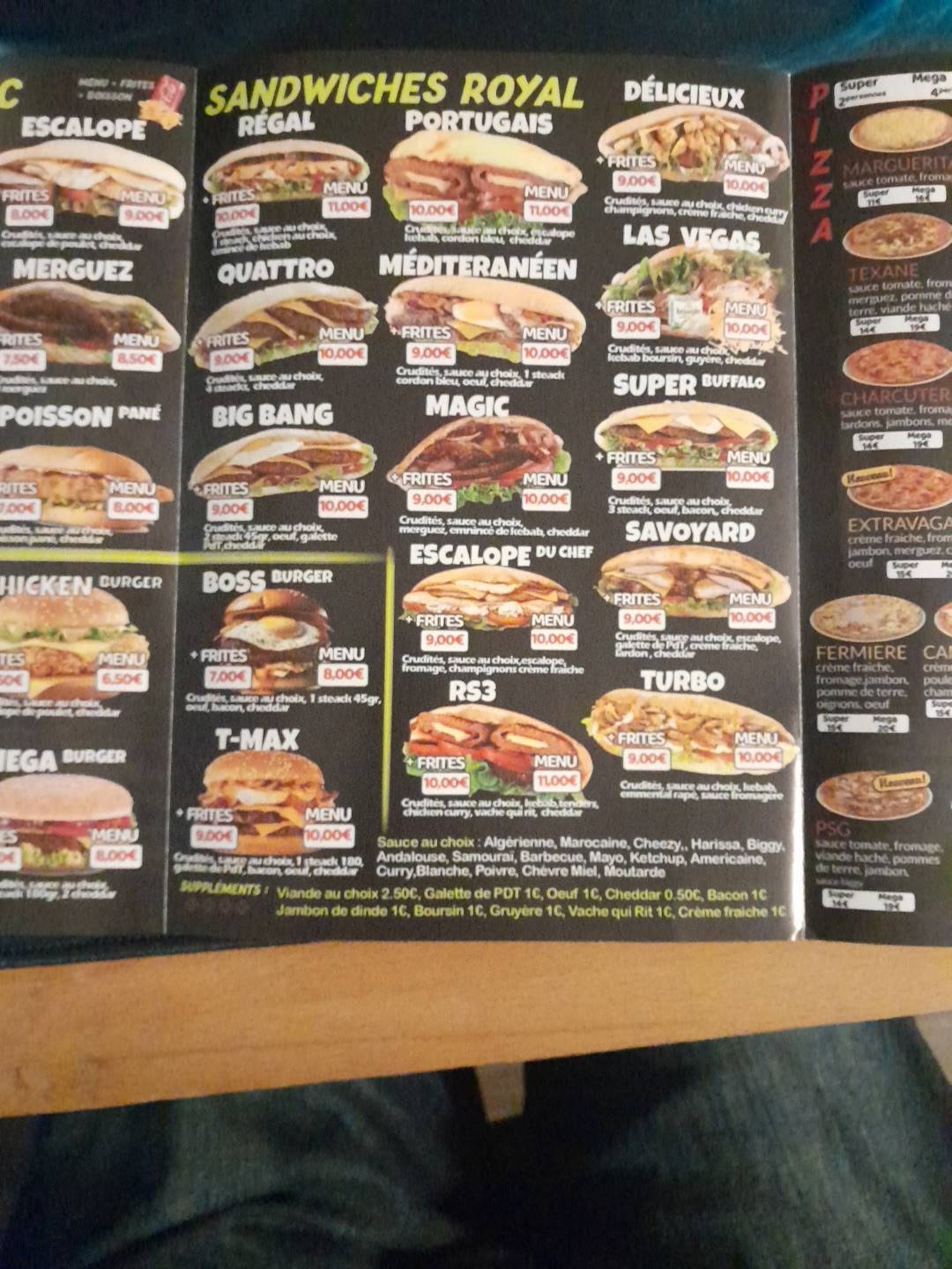 Menu de La Storia
