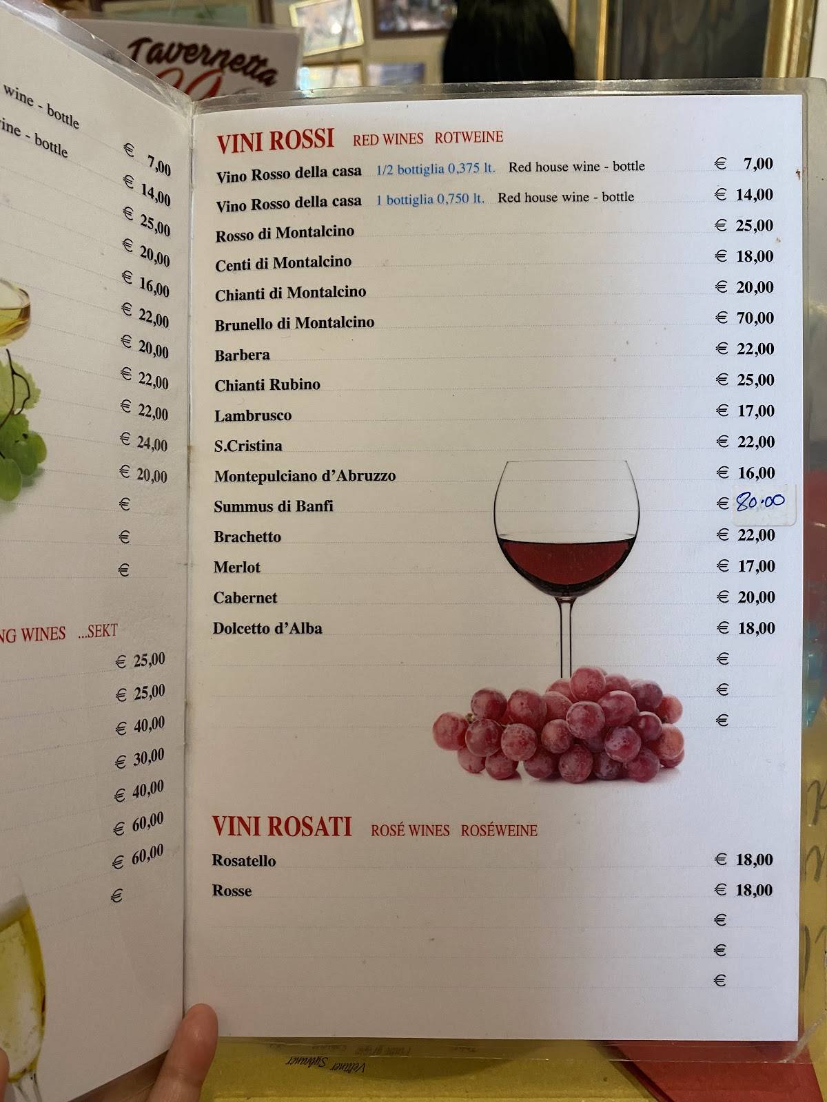 Menu di La Tavernetta 29 da Tony e Andrea 