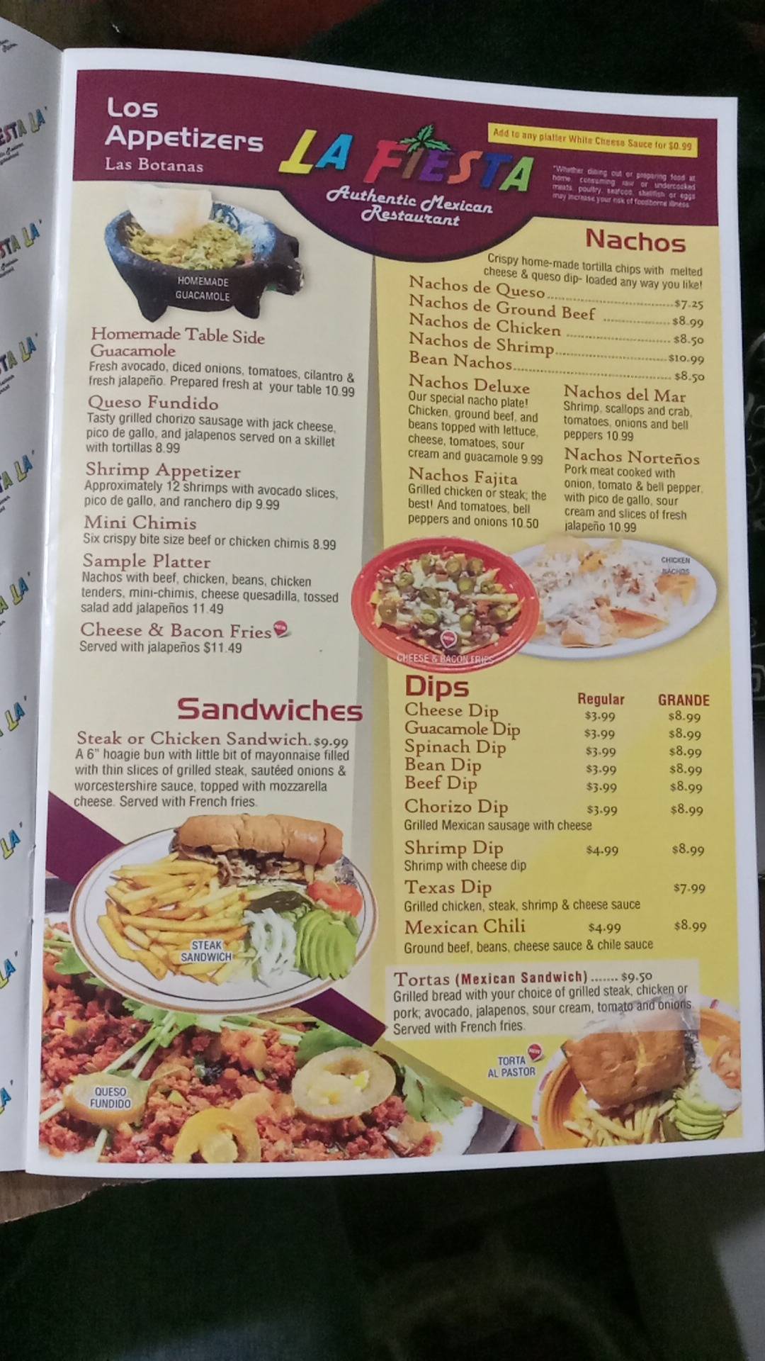 Menu at LaFiesta Authentic Mexican Restaurant, Arkansas City