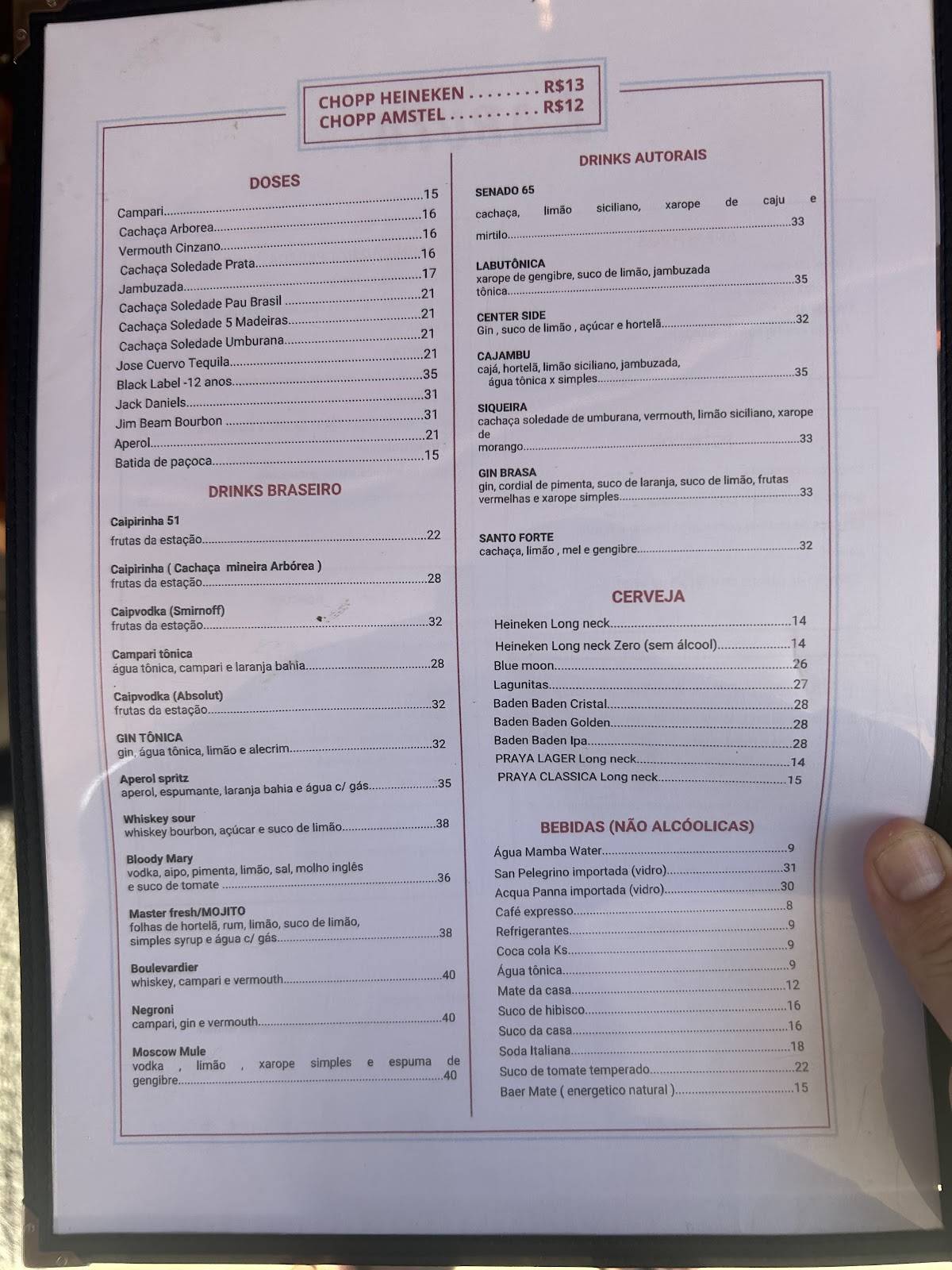 Labuta Bar cardápio