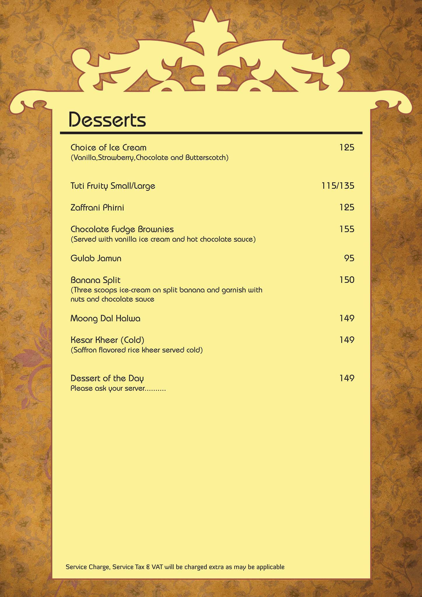 Lamhe menu