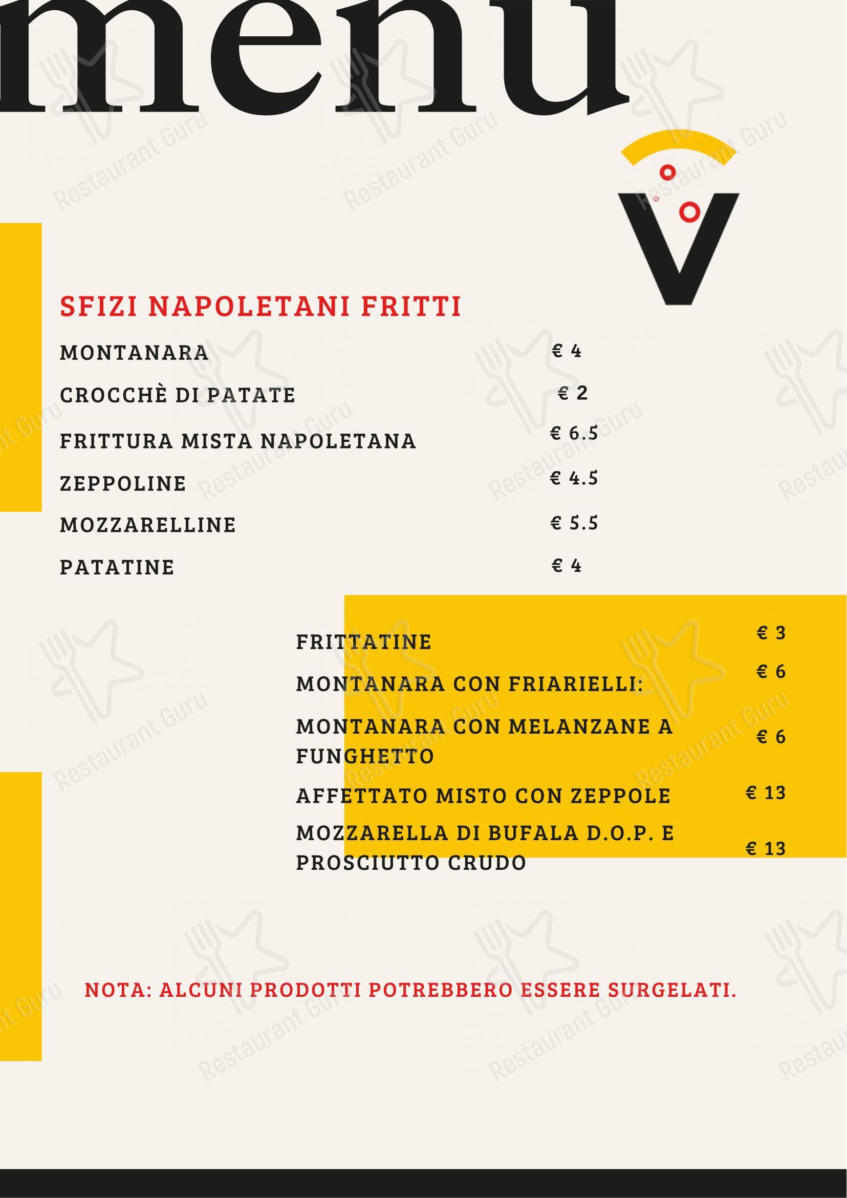 Menu per L'angolo di Vince ristorante