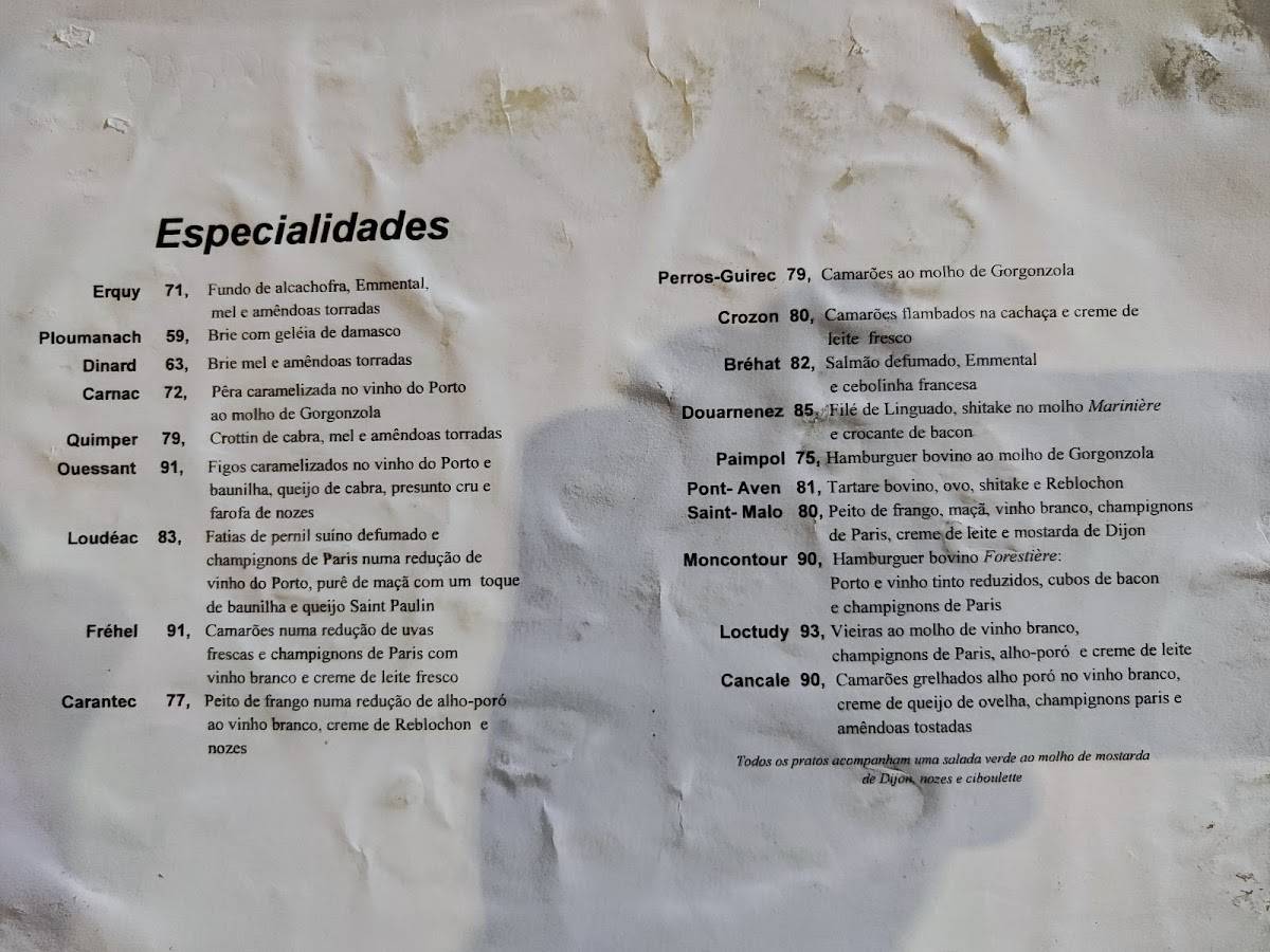 Le Blé Noir cardápio