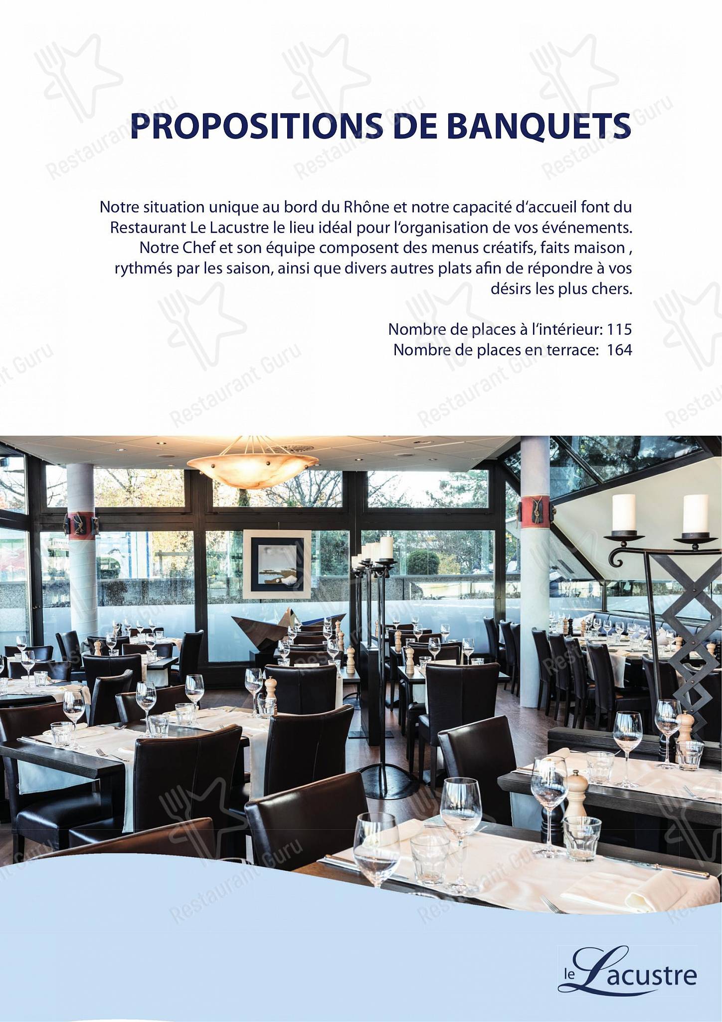 Menu per Restaurant Le Lacustre in Ginevra