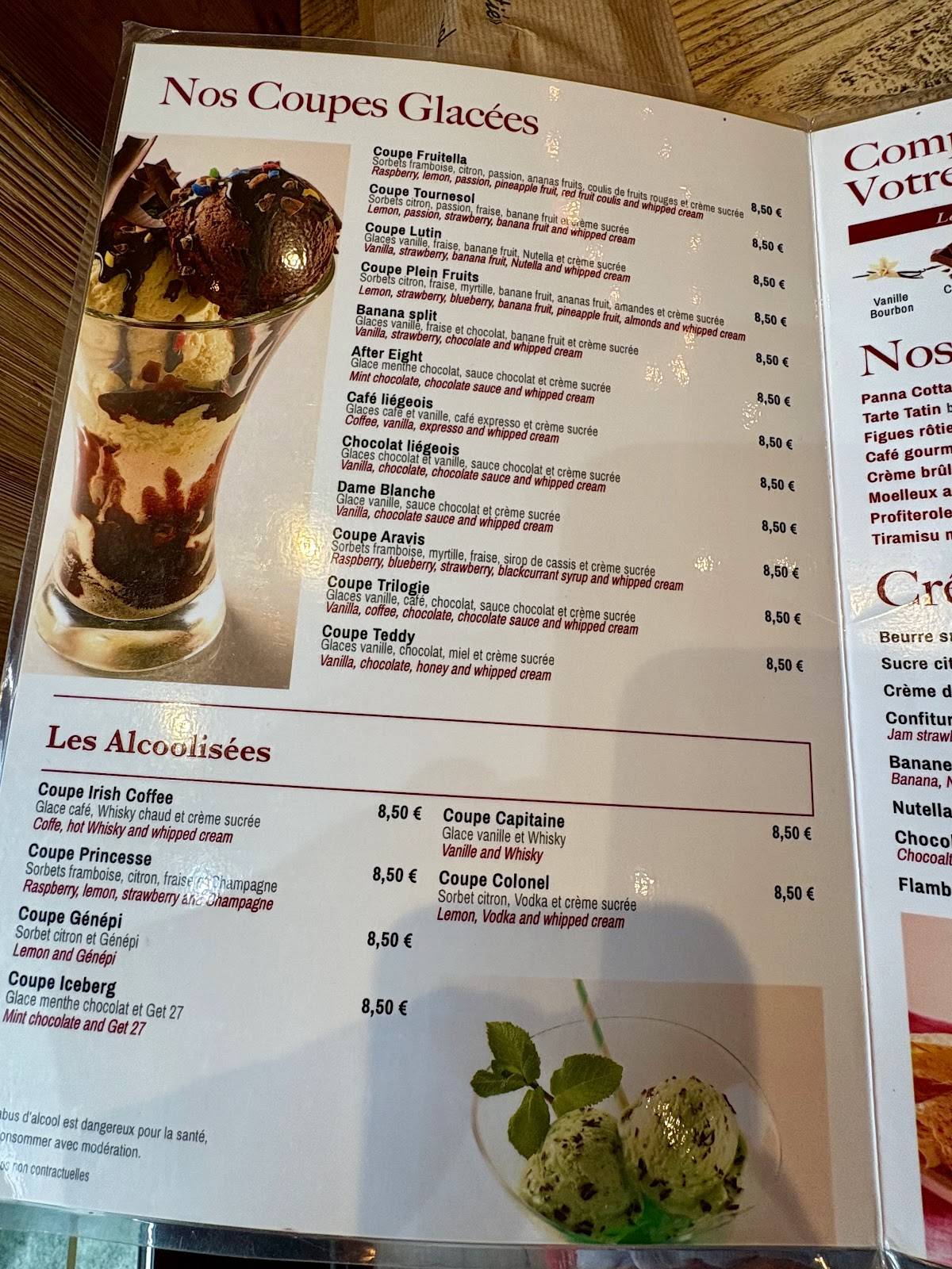 Menu de Brasserie Le National