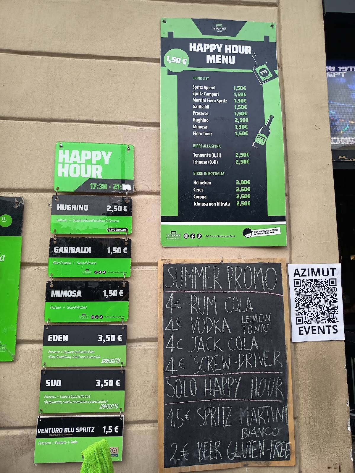 Menu di Le Panche Torino 