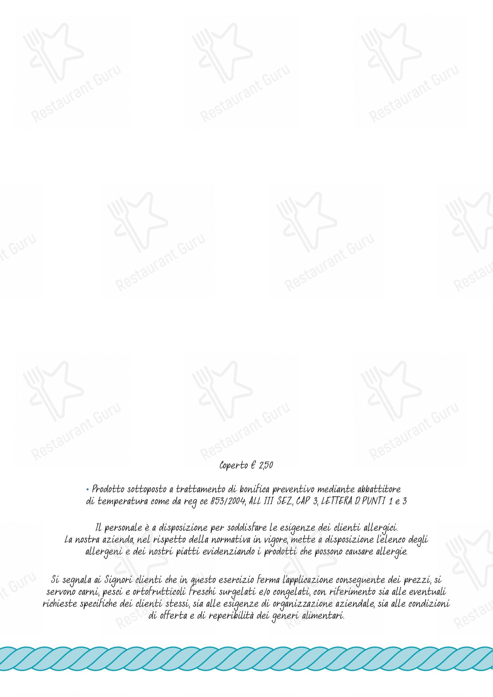 Menu per Le Ruote sul Mare Ristorante in Viserba