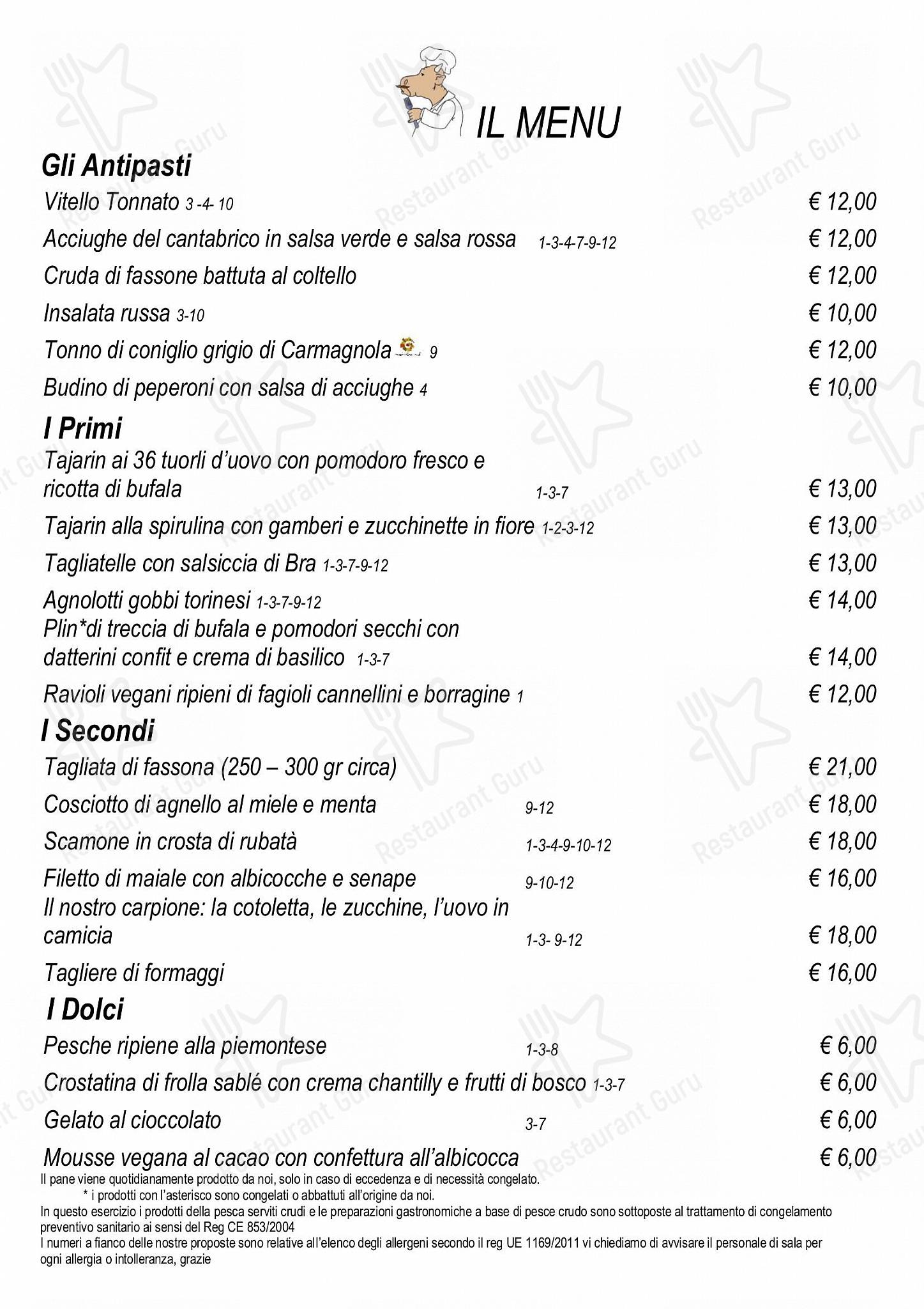 Le Vitel Etonné in Torino - Коктейльная карта