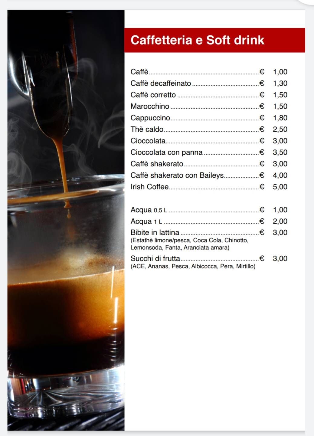 Menu di Legend's Pub 