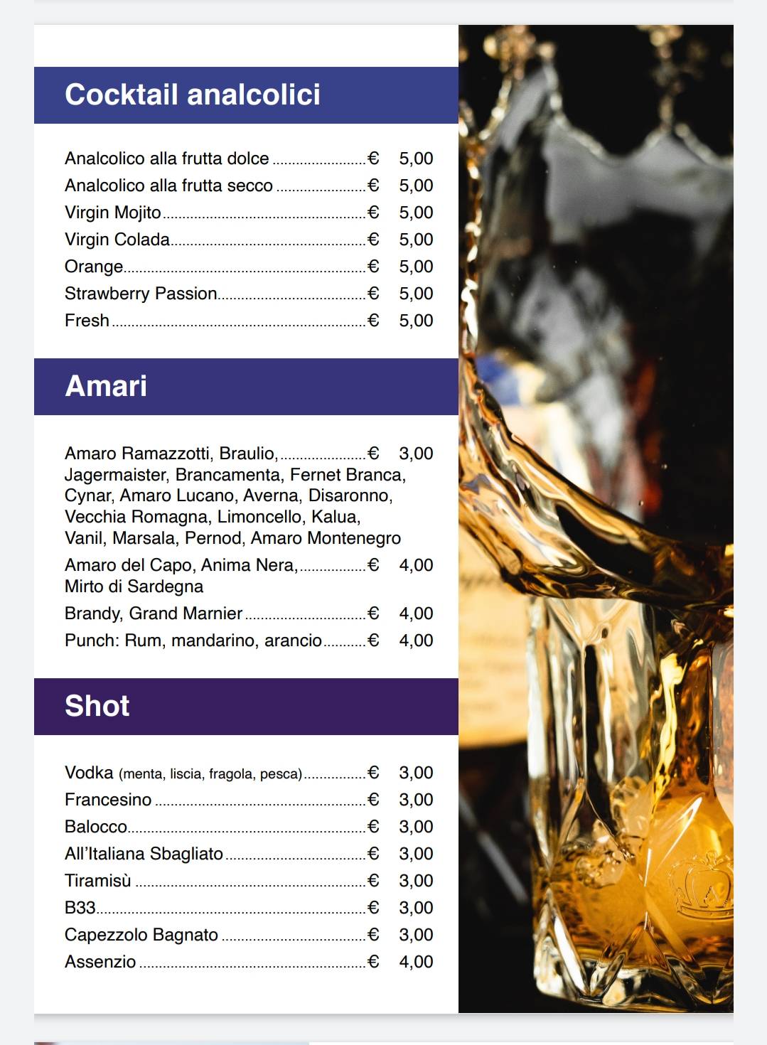 Menu di Legend's Pub 