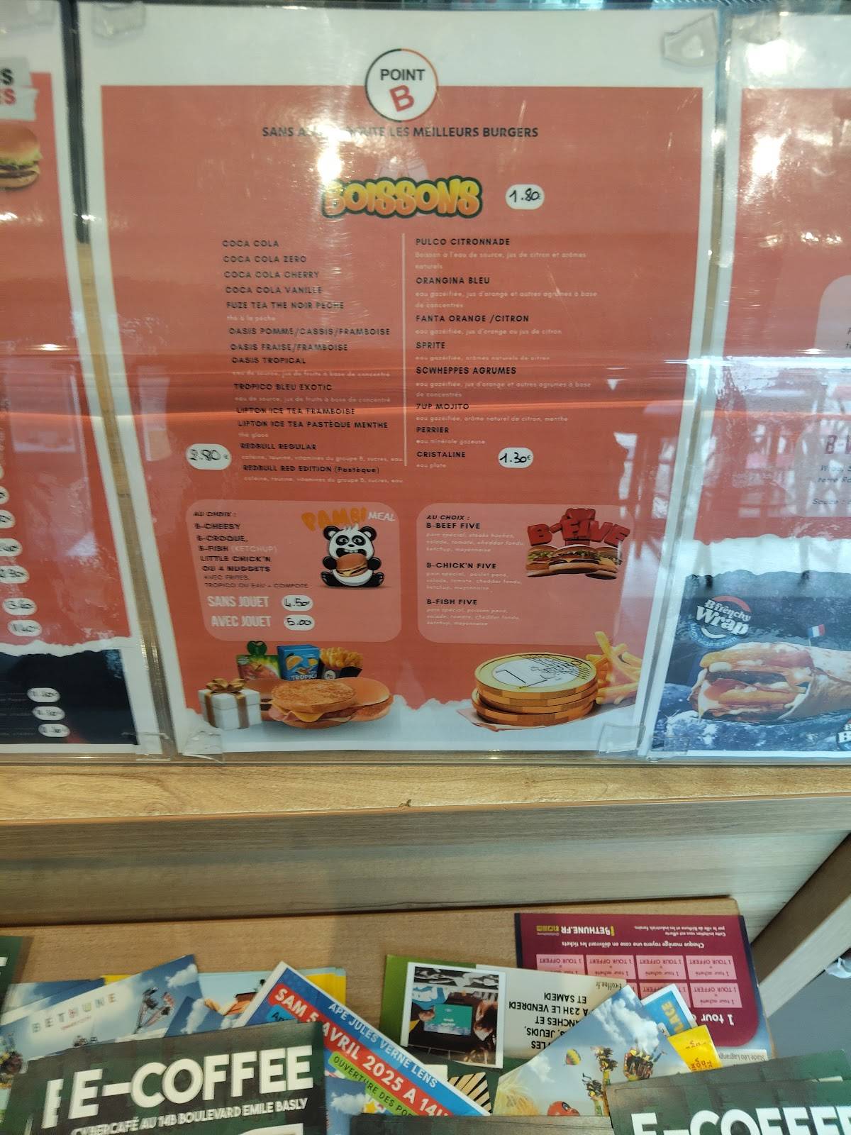 Menu de Point B