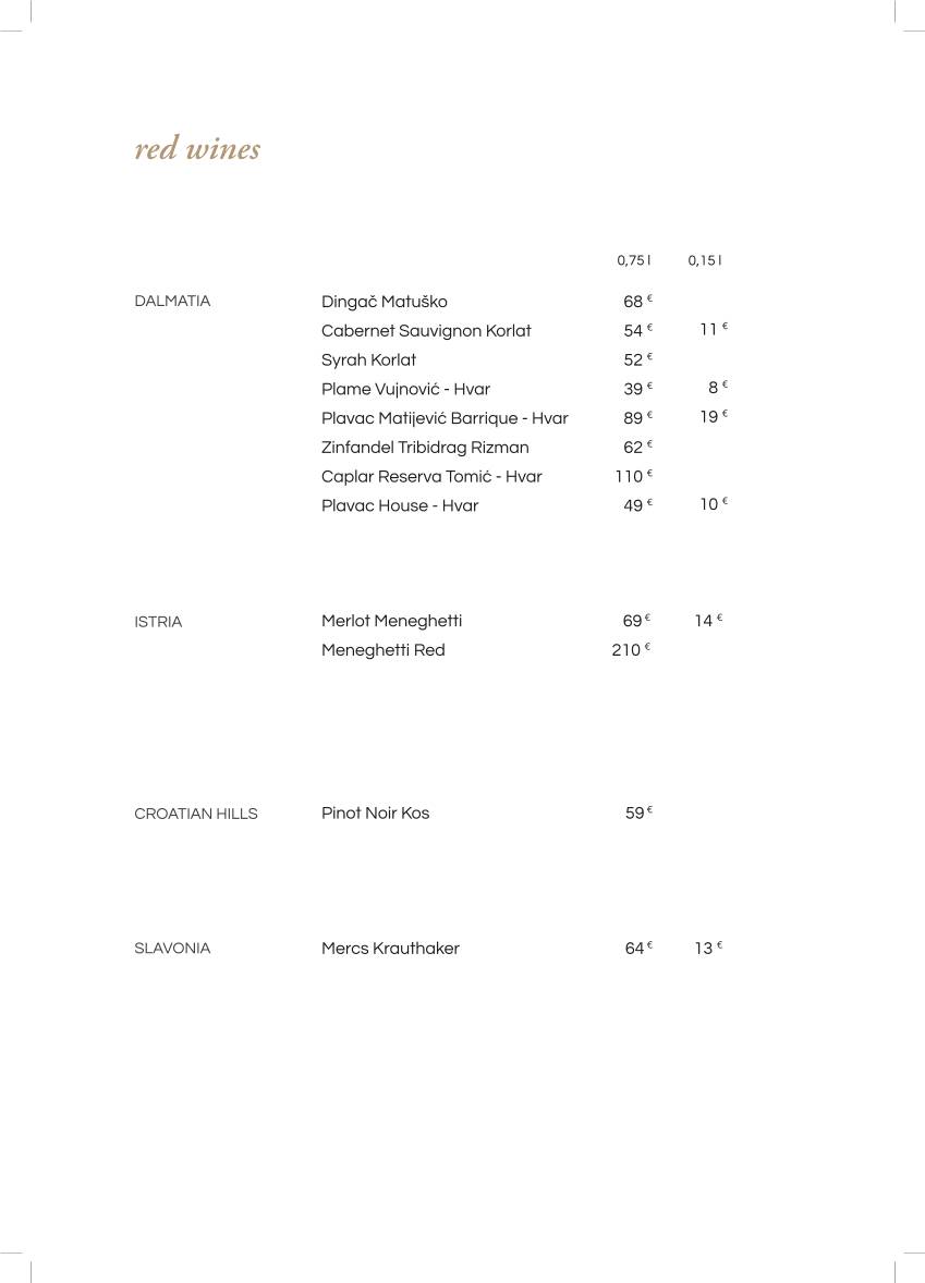 Menu di Leporini Restaurant 