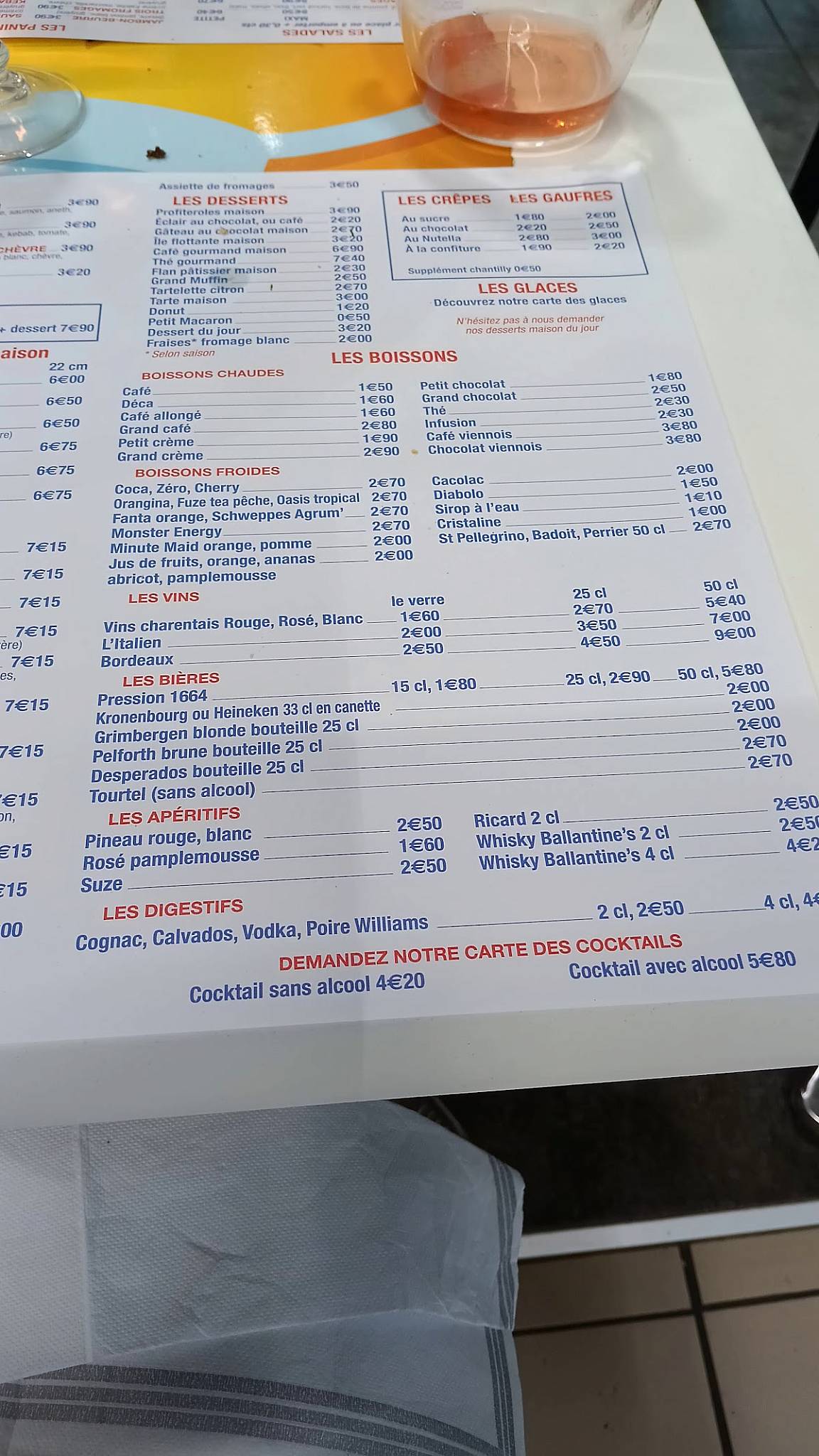 Menu de L'express