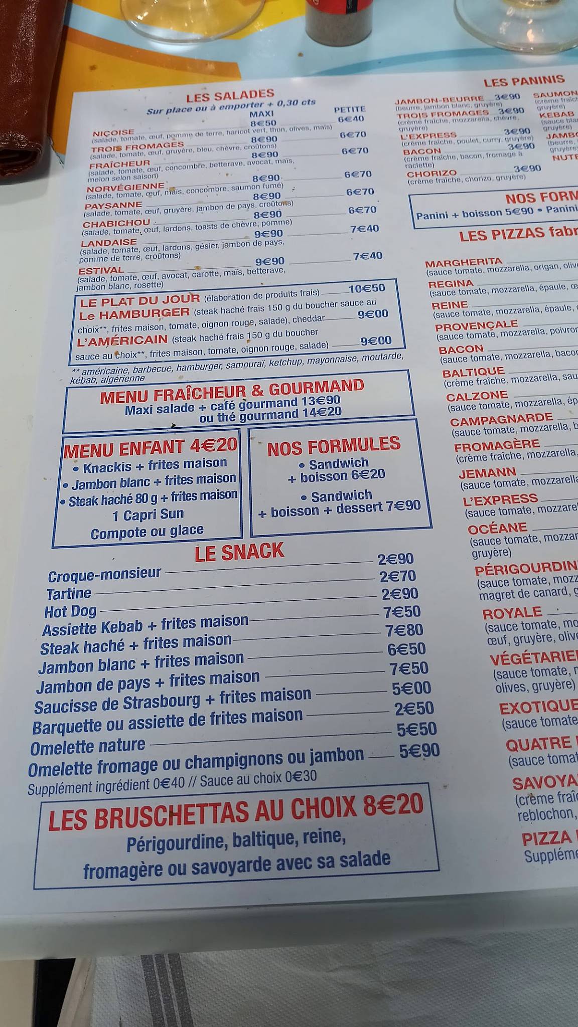 Menu de L'express