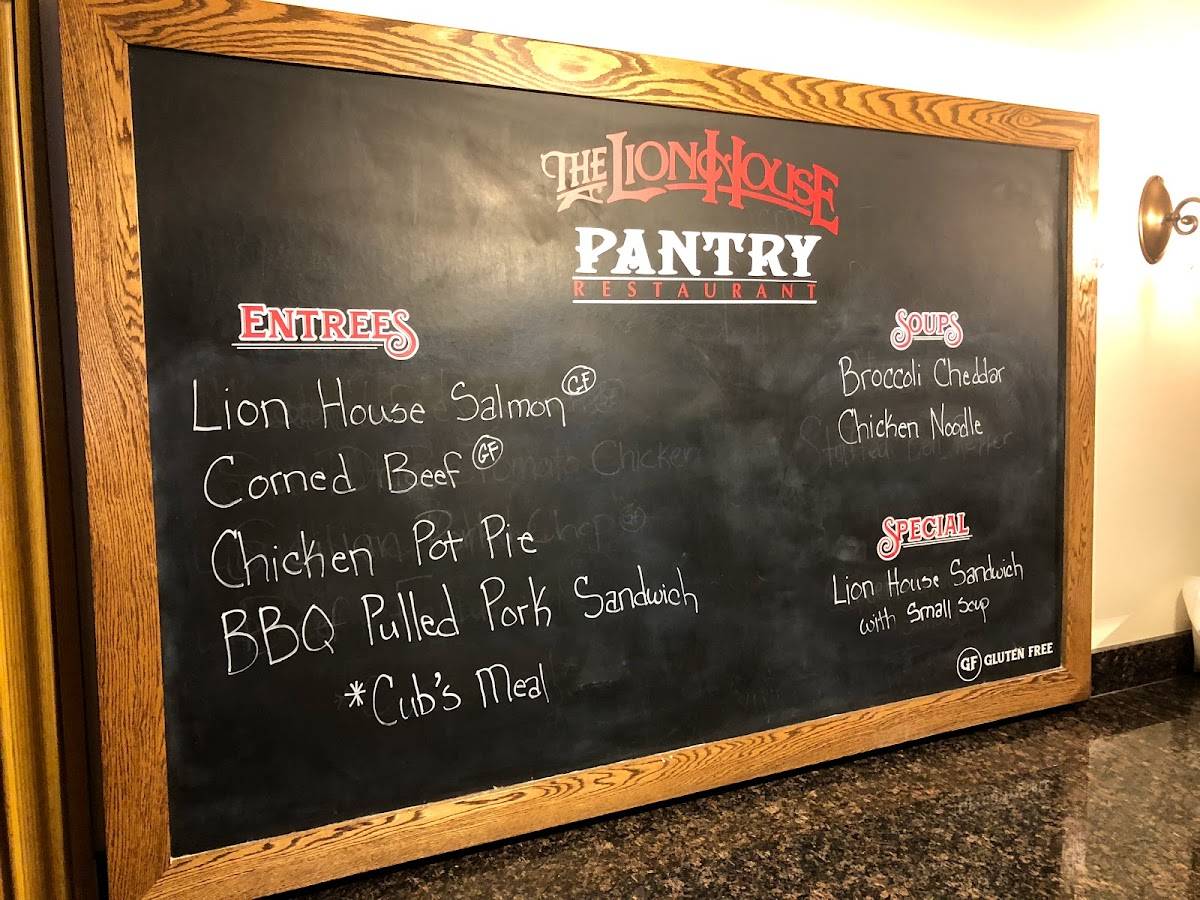 Menu at Lion House Pantry cafeteria, Salt Lake City