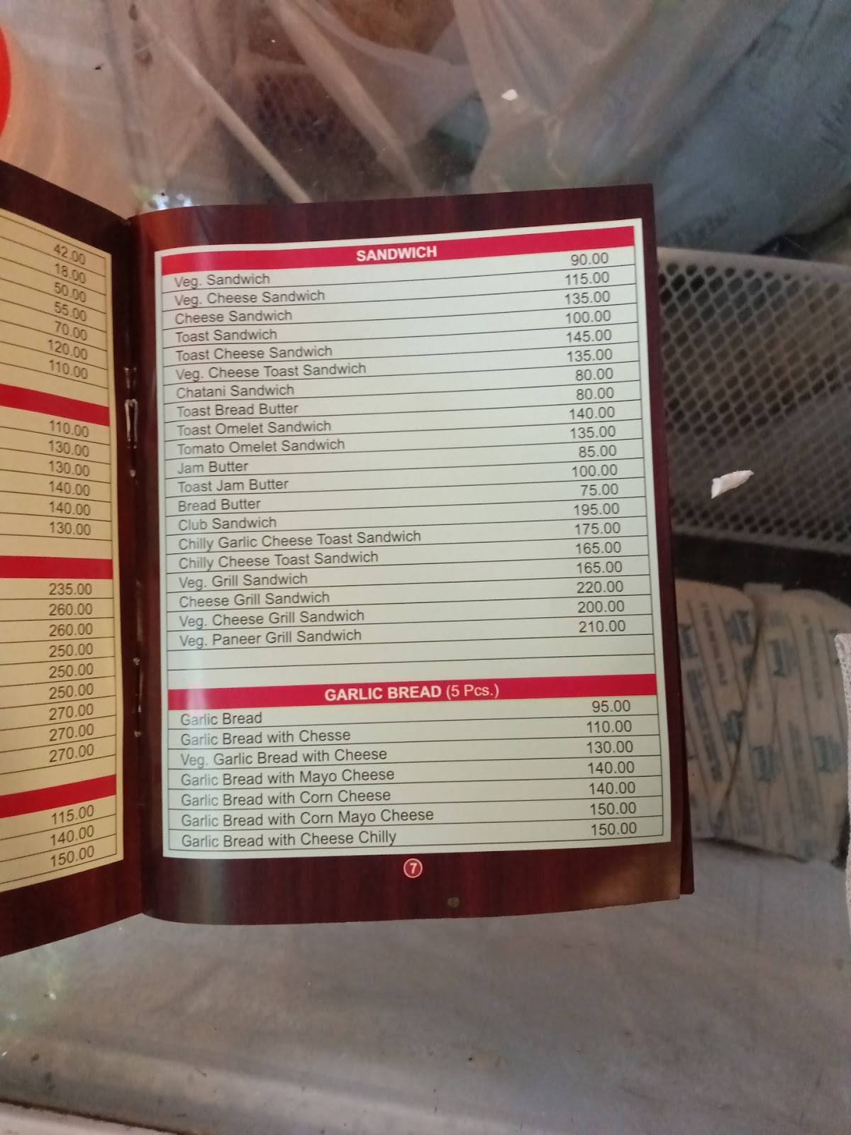 Little Bite menu