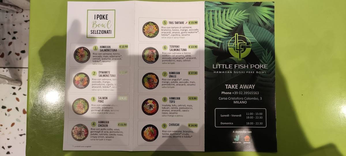 Menu di LittleFishPoke 