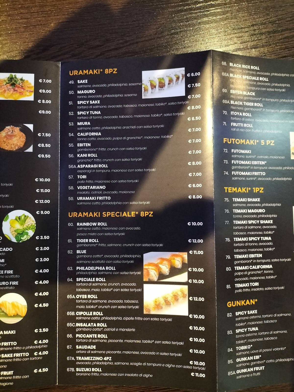 Menu di Ristorante sushi itoya 