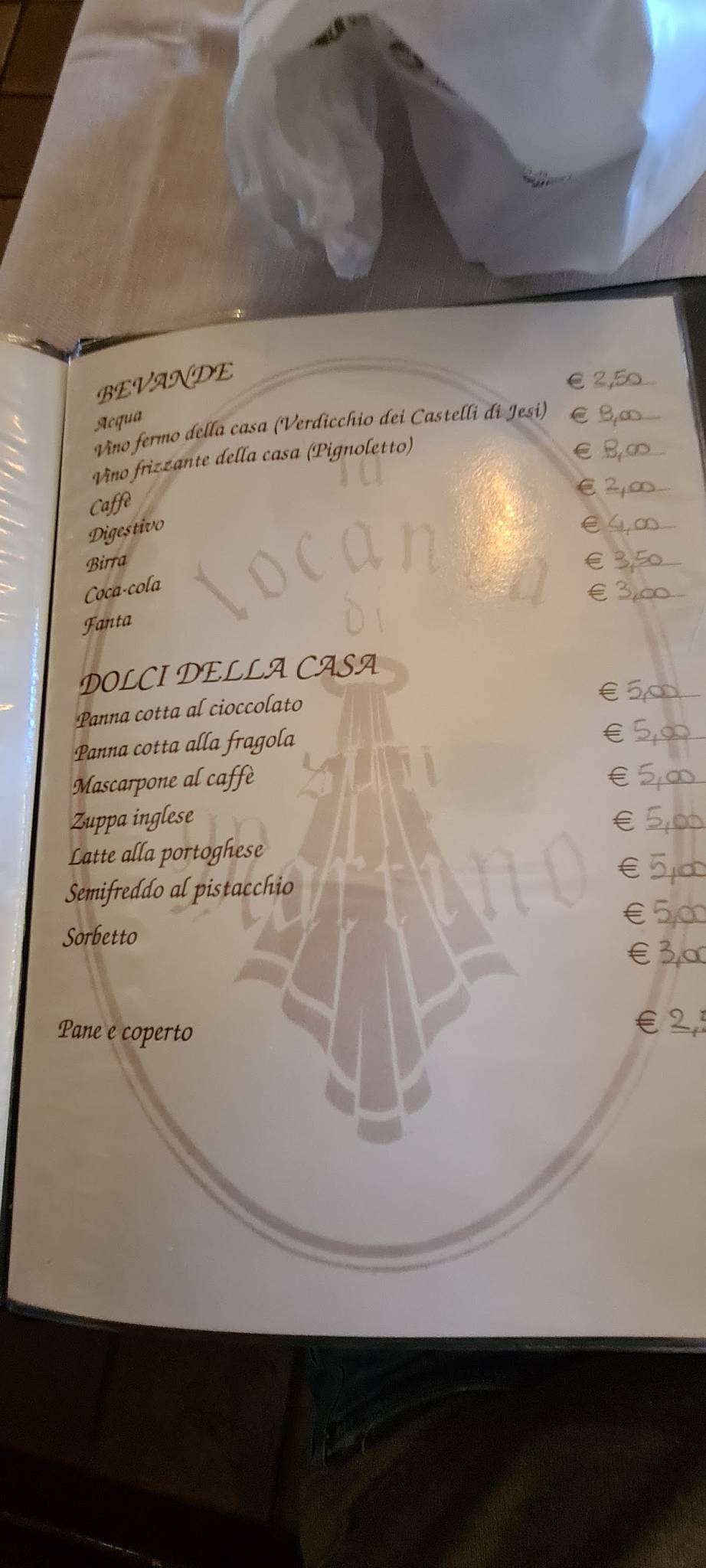 Menu di Locanda Di San Martino 