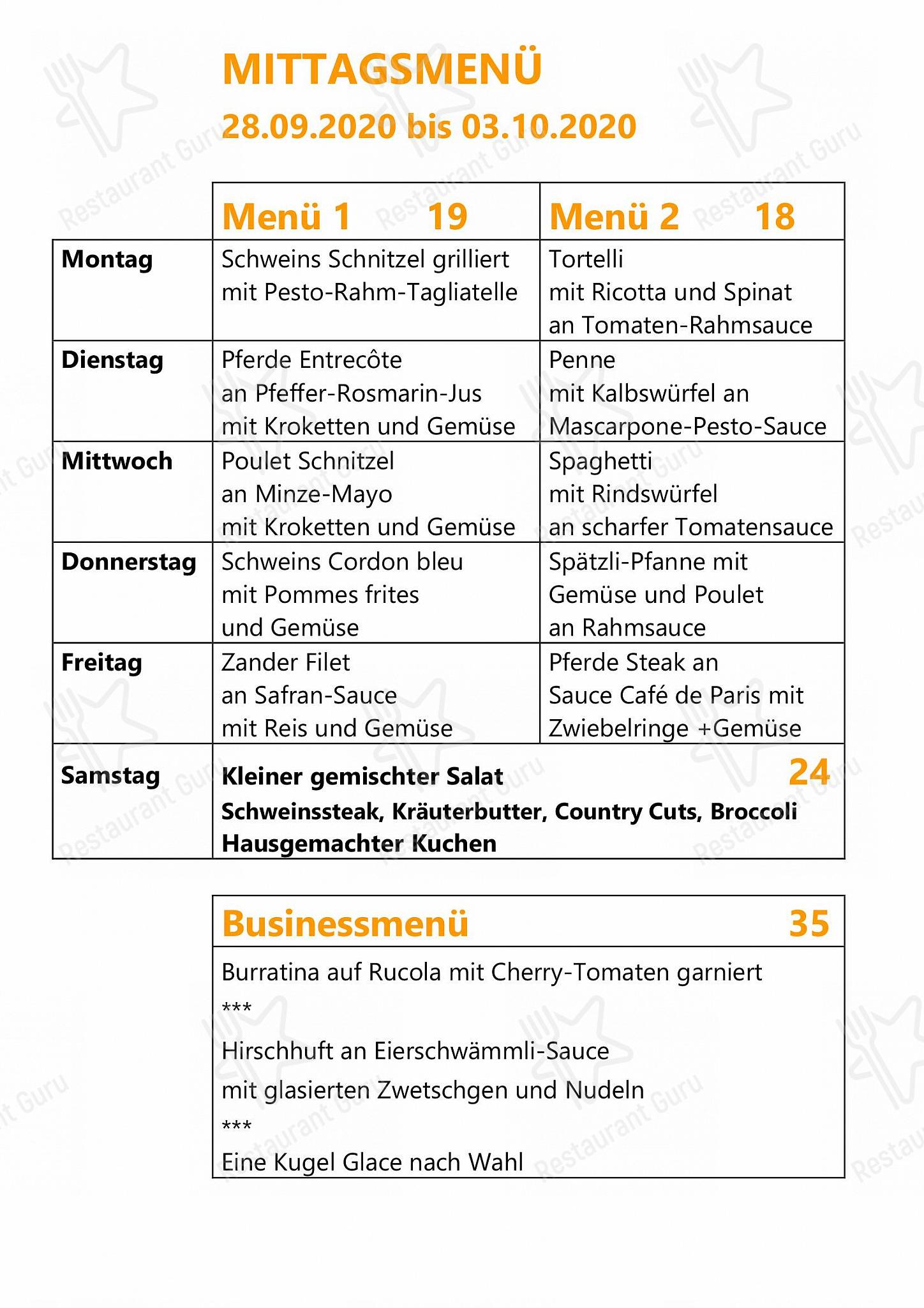 Löwen in Soletta - Коктейльная карта