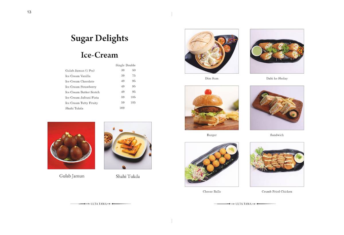 Ulta Tawa Multi-Cuisine Restaurant - Best Multi Cuisine Restaurant in Aliganj Lucknow menu