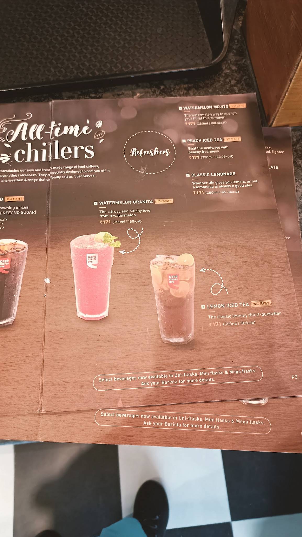Café Coffee Day menu