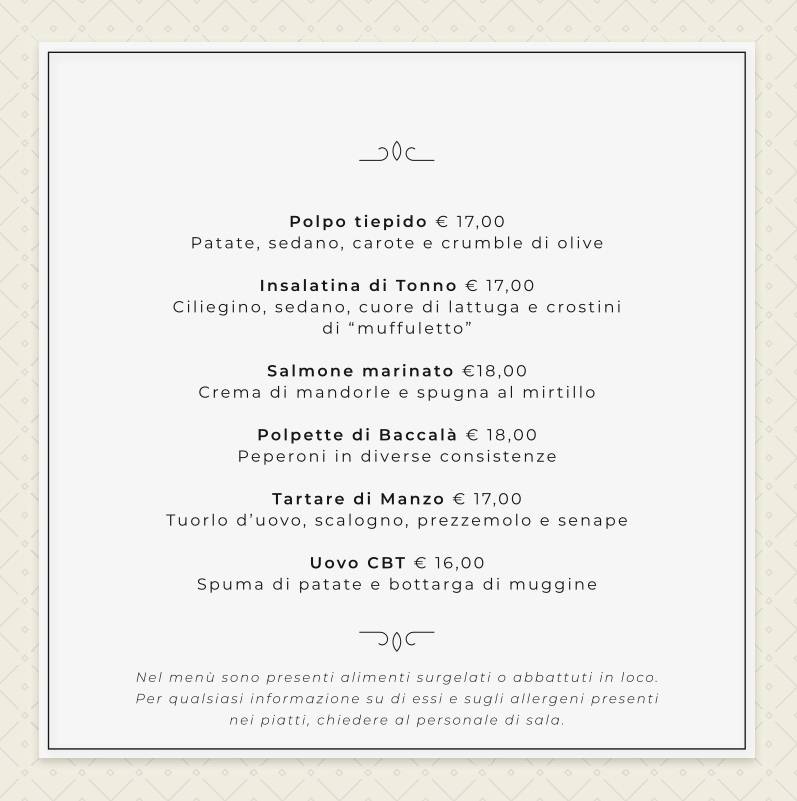Menu di Luna Restaurant Licata 