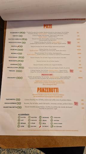Menu de Lupo : restaurant Italien & pizzeria