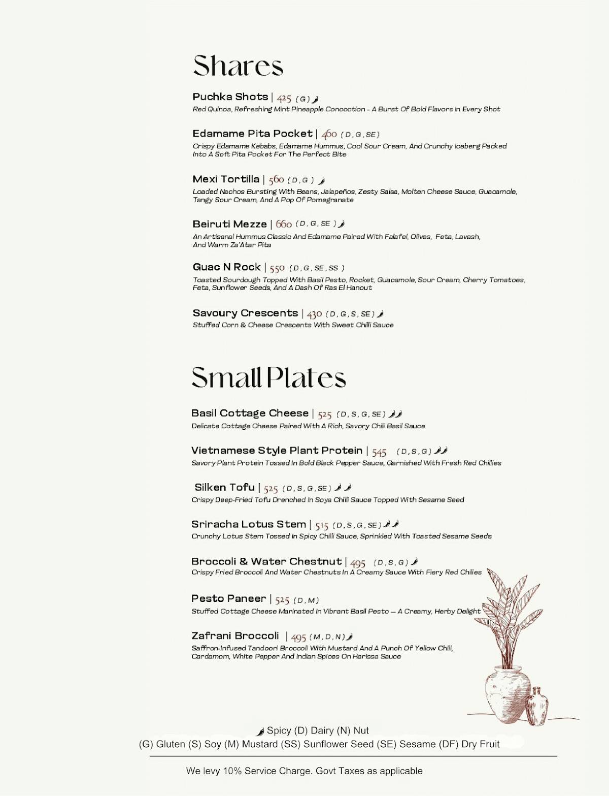 Luuma House menu