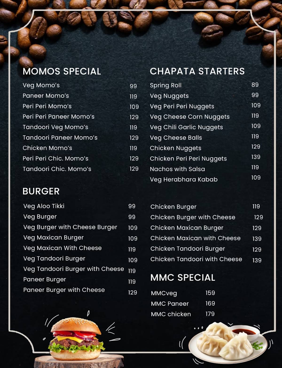 MAKING MEMORIES CAFE menu